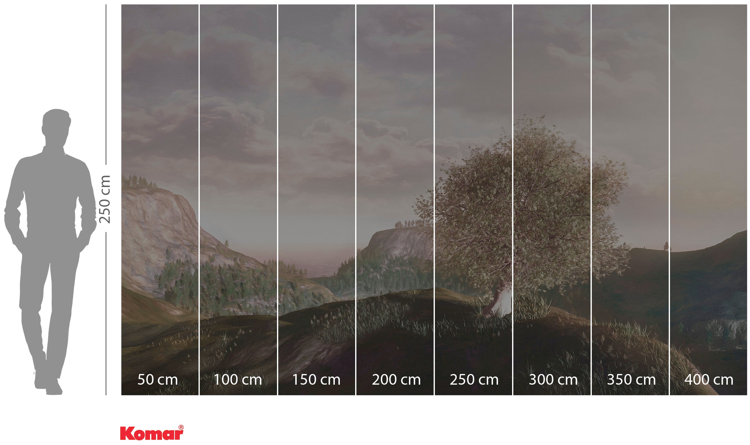 Komar Vliestapete »Digitaldruck Vlies -  Lieu Magique - Größe 400 x 250 cm« bedruckt glatt Wohnzimmer, Schlafzimmer