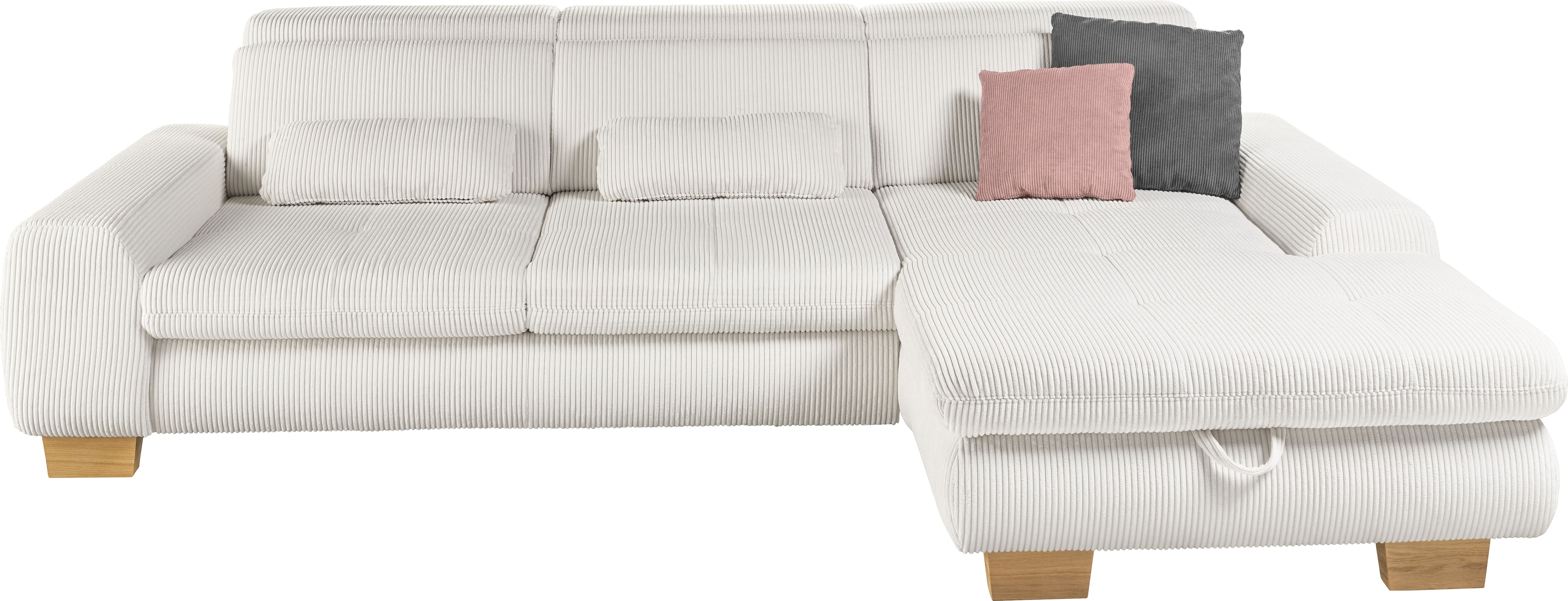 set one by Musterring Ecksofa, whlw. mit Funktion, Kaltschaum, in Cord, sil günstig online kaufen