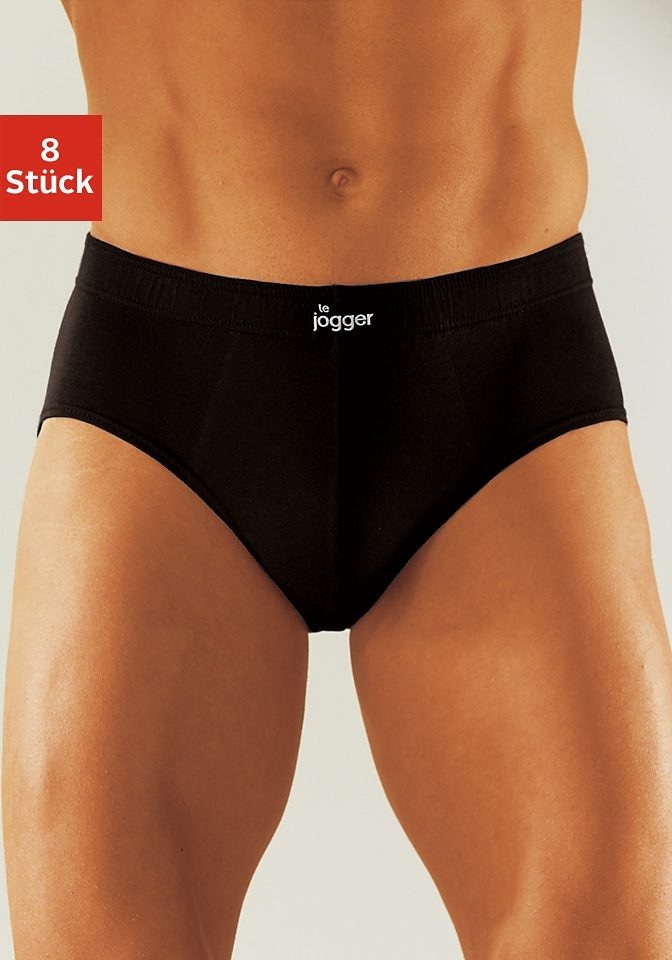 LE JOGGER Herren Slip, Gr. 5, schwarz, Jersey, Obermaterial: 100% Baumwolle, unifarben, Unterhosen, aus angenehm weicher Baumwoll-Qualität