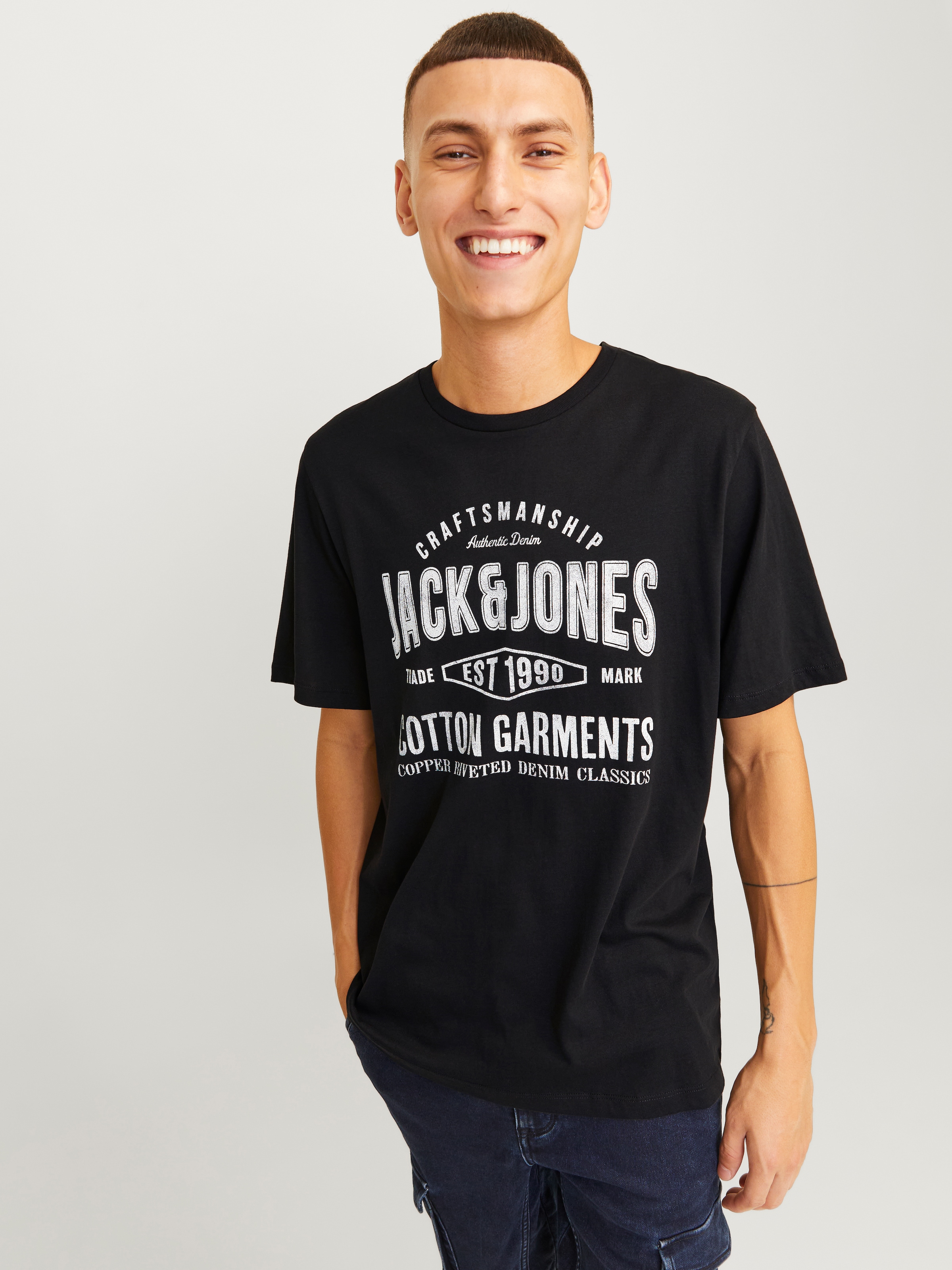 Jack & Jones Rundhalsshirt "JJJEANS TEE SS O-NECK" günstig online kaufen