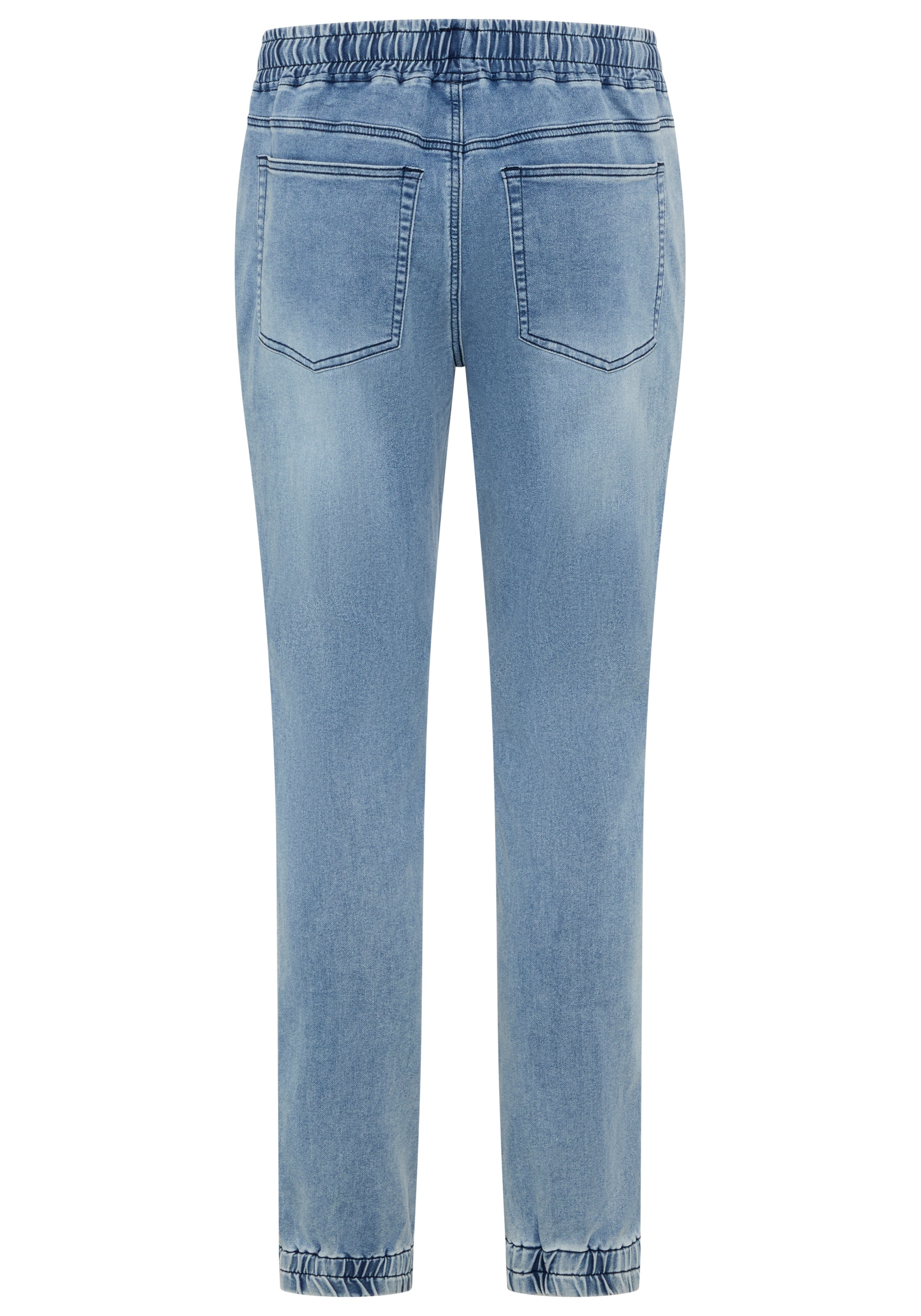 DELMAO Jogg Pants gerade geschnittenes Bein, mit Gummizug am Bund und Beinabschluss