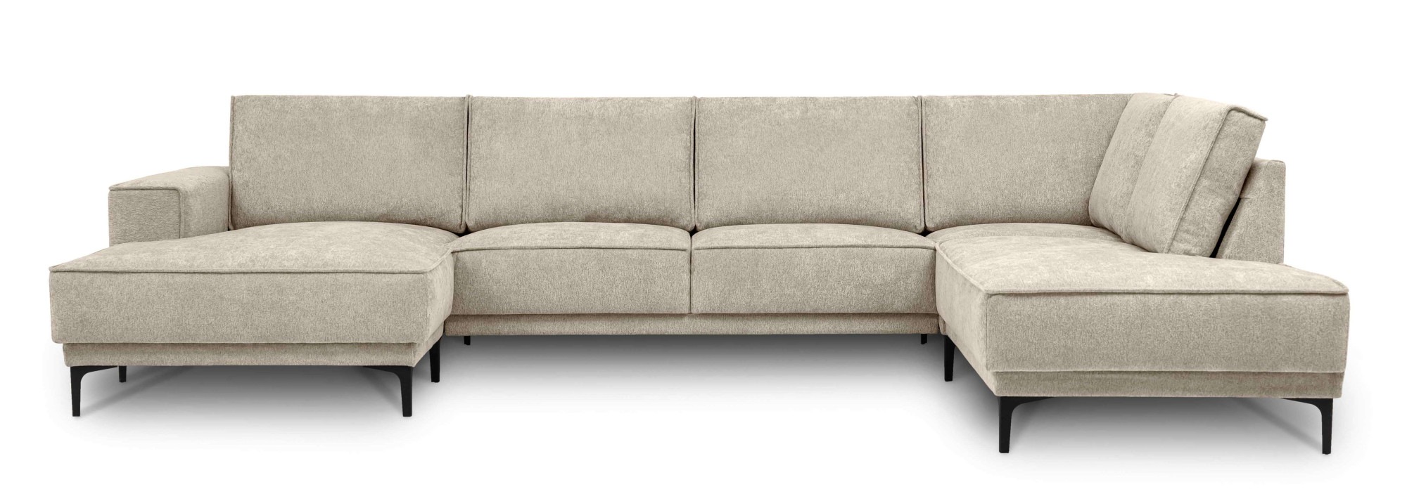Places of Style Wohnlandschaft "XXL Sofa Oland, Struktur, Flachgewebe, Luxu günstig online kaufen