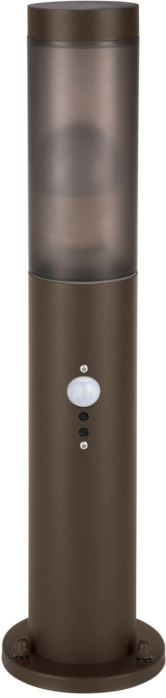 Sockelleuchte EGLO, H:45cm Ø:7,5cmbraun, Leuchten, "Helsinki Sockelleuchte, Außenleuchte stehend, Edelstahl, E27, IP44", Stehleuchte - H45 x Ø7,5 cm