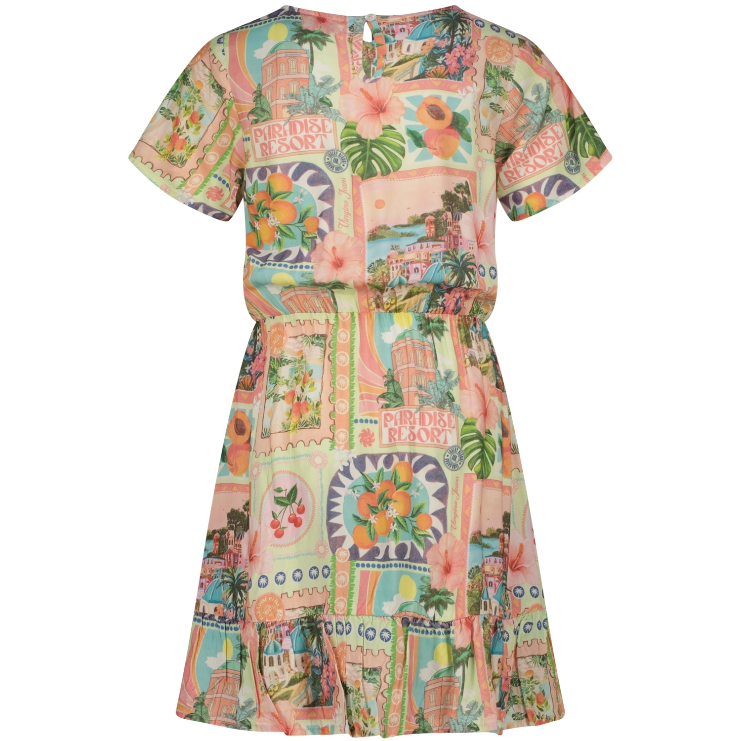 Vingino Sommerkleid Ohne Taschen mit Allover-Muster und Rüschen