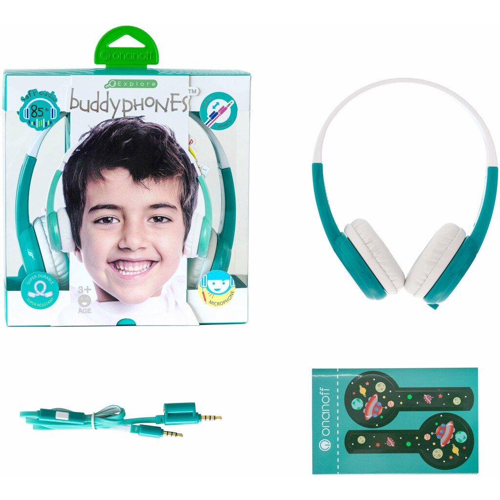 buddyphones™  Kinder-Kopfhörer »Explore, grün«