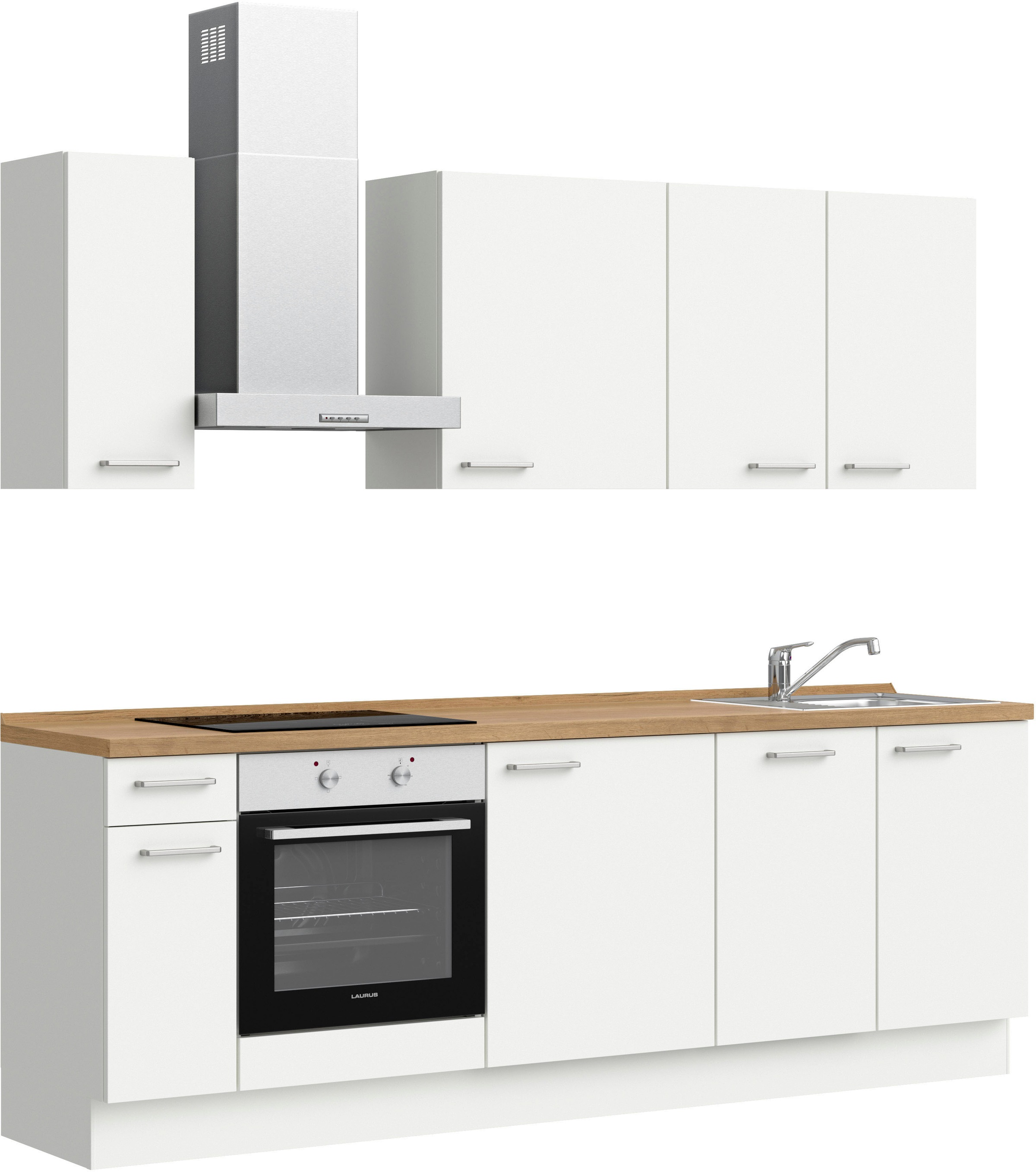 nobilia® Küchenzeile »"Touch I"«, vormontiert, Ausrichtung wählbar, Breite 240 cm, wahlw. mit E-Geräten