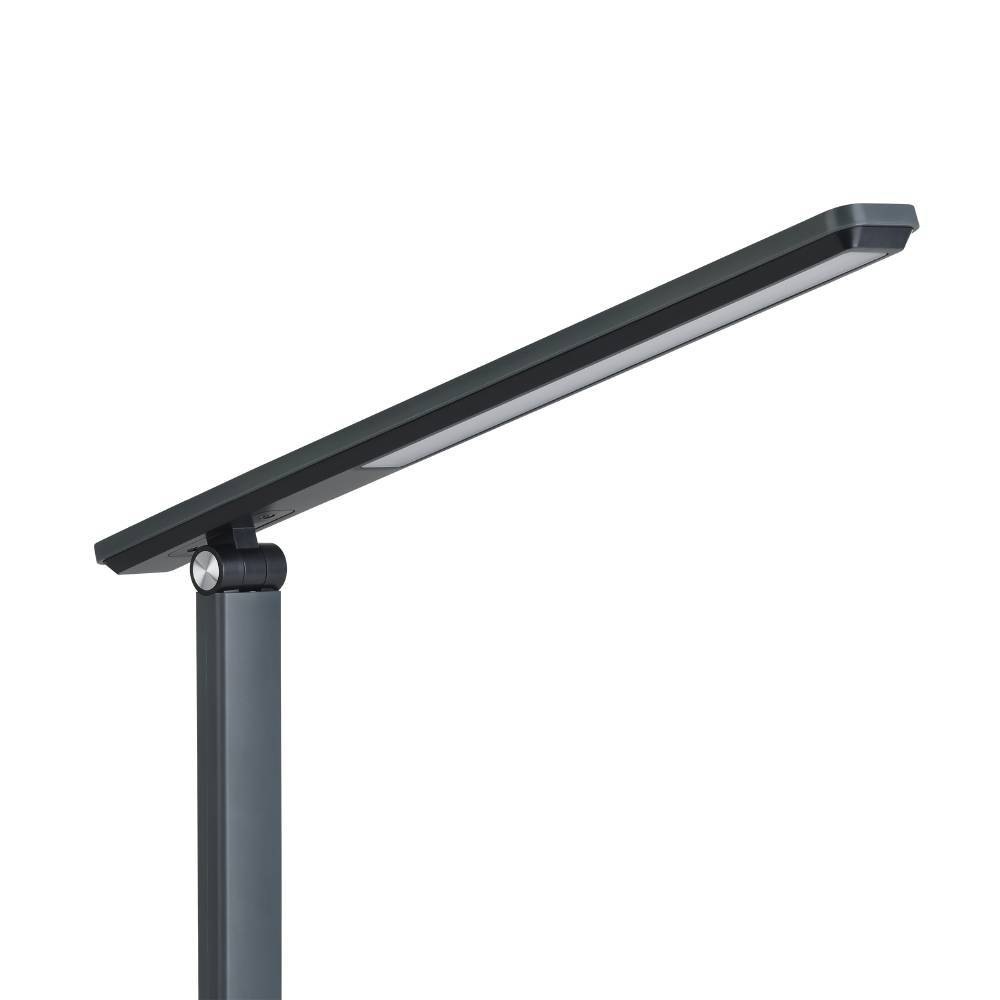 EGLO Tischleuchte »INIESTA«, 1 flammig, Leuchtmittel LED-Modul | LED fest integriert, Nachttischlampe touch dimmbar, USB Ladefunktion, Grau und Schwarz