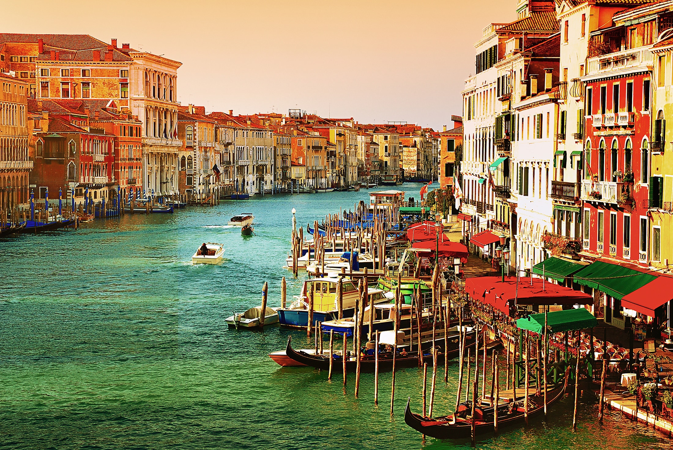 Papermoon Fototapete "VENEDIG-INSEL ALT STADT RETRO VINTAGE MEER STRAND KANAL"