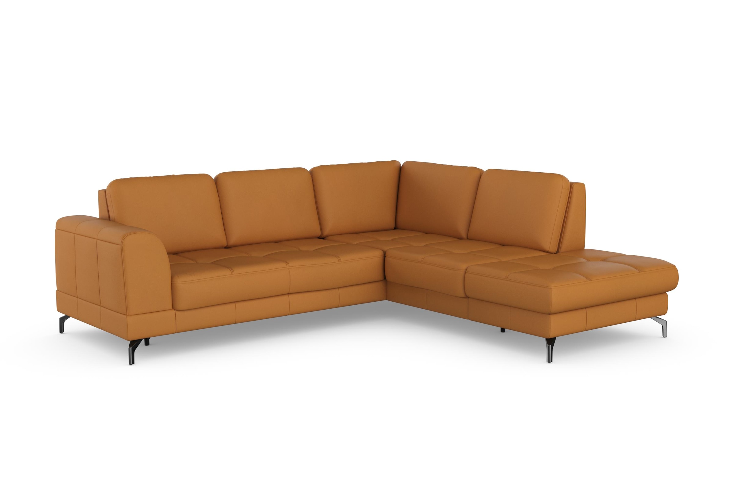 sit&more Ecksofa »Bendigo L-Form«, inklusive Sitztiefenverstellung, Bodenfreiheit 12 cm, in 2 Fußfarben