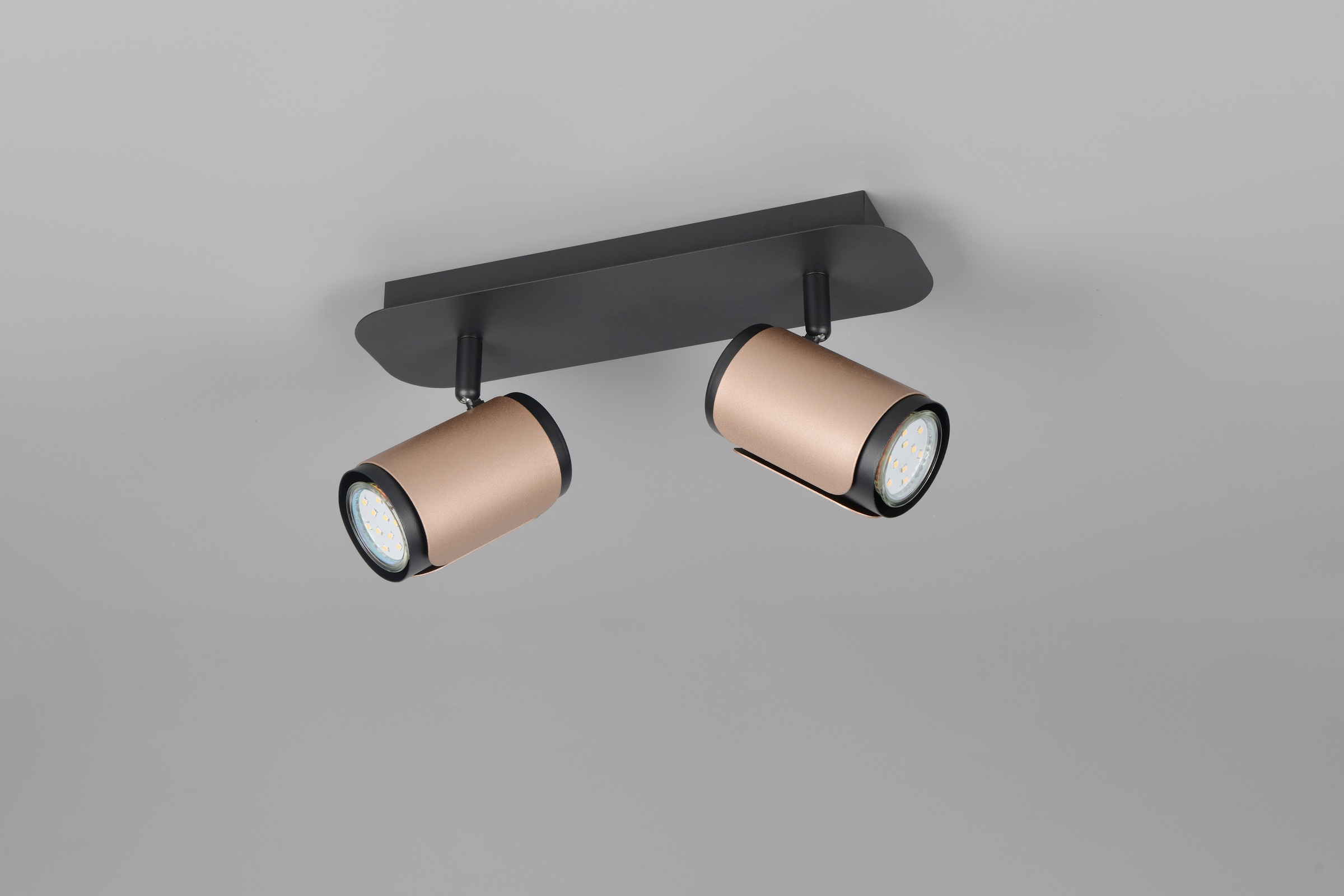 TRIO Leuchten Deckenstrahler »GILLAN, Spot 2-flammig, exkl 2x GU10 max 10W, 30x16x12 cm (B/H/T)«, 2 flammig, Leuchtmittel GU10 | Leuchtmittel wechselbar, als Wandstrahler oder Deckenstrahler montierbar, Spots schwenkbar