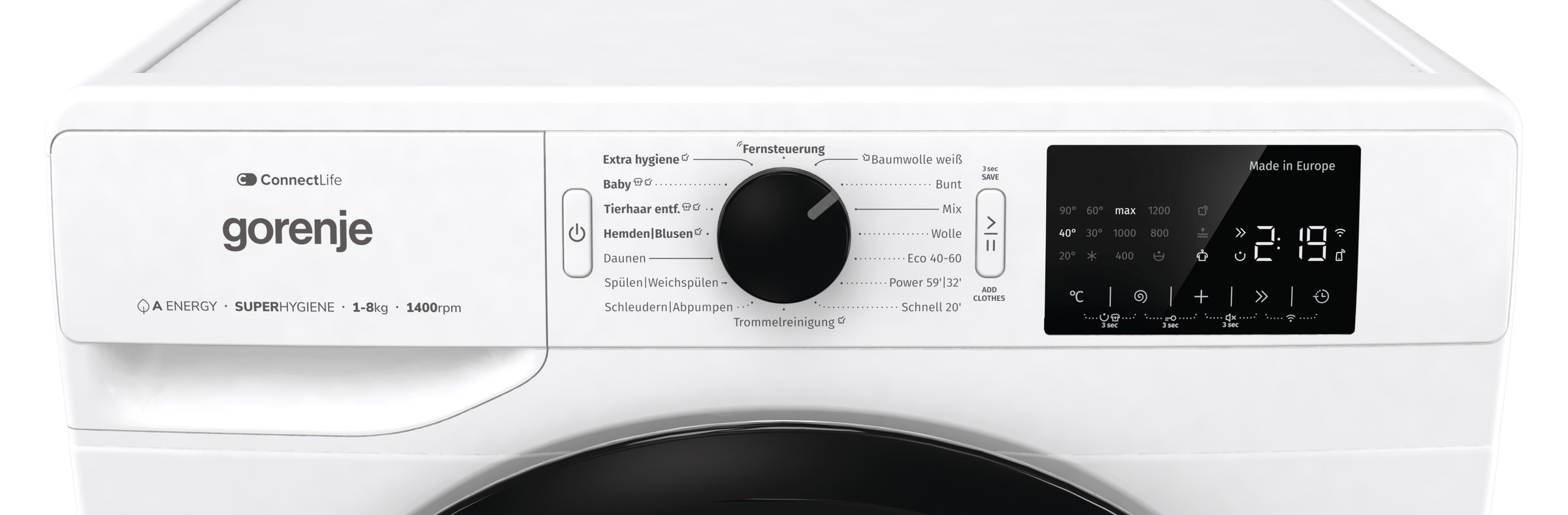 GORENJE Waschmaschine »WPNEI84A1TS«, 8 kg, 1400 U/min, Energieklasse A-10%