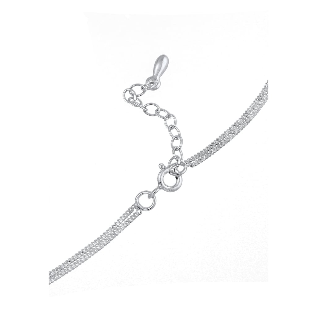 Elli Collier »Choker Y-Kette Layer Look Kreis Geo 925er Silber«