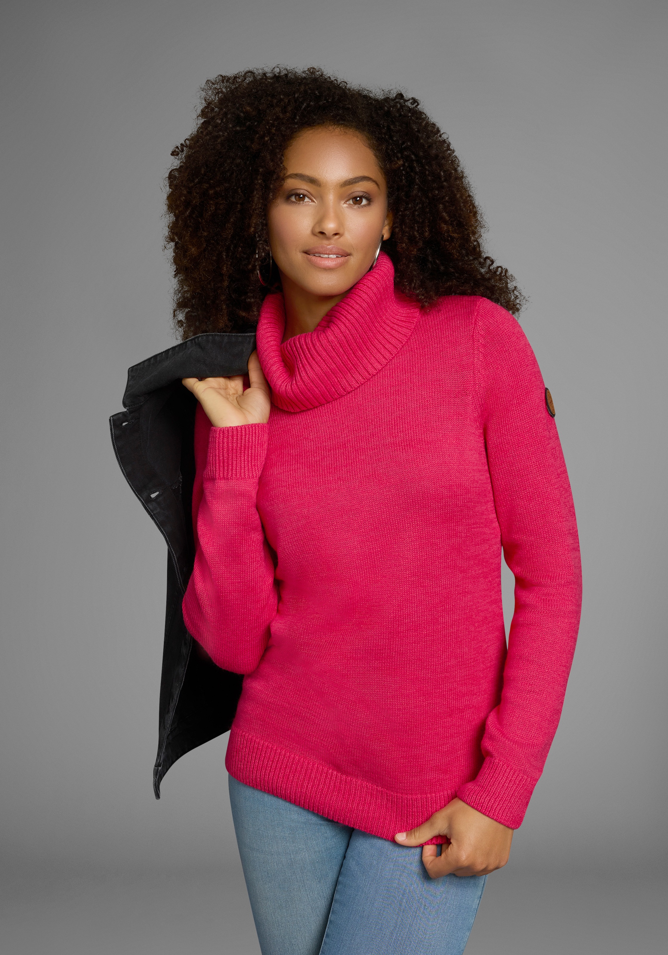 KangaROOS Rollkragenpullover mit Schalkragen, Langarm, Warm & Kuschelig günstig online kaufen