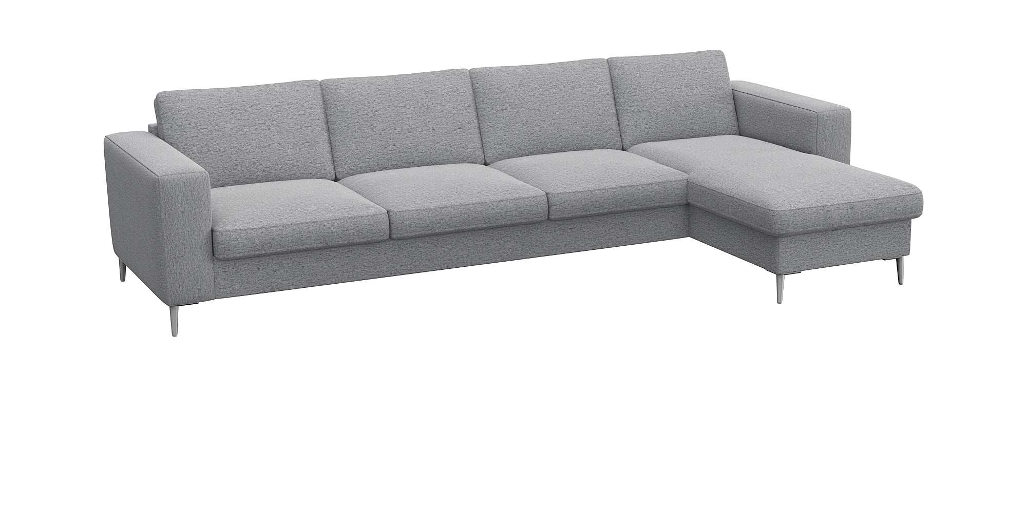 FLEXLUX Ecksofa »Fiore, super Sitzkomfort durch Kaltschaum im Sitz, L-Form« breite Armlehnen, Füße Alu