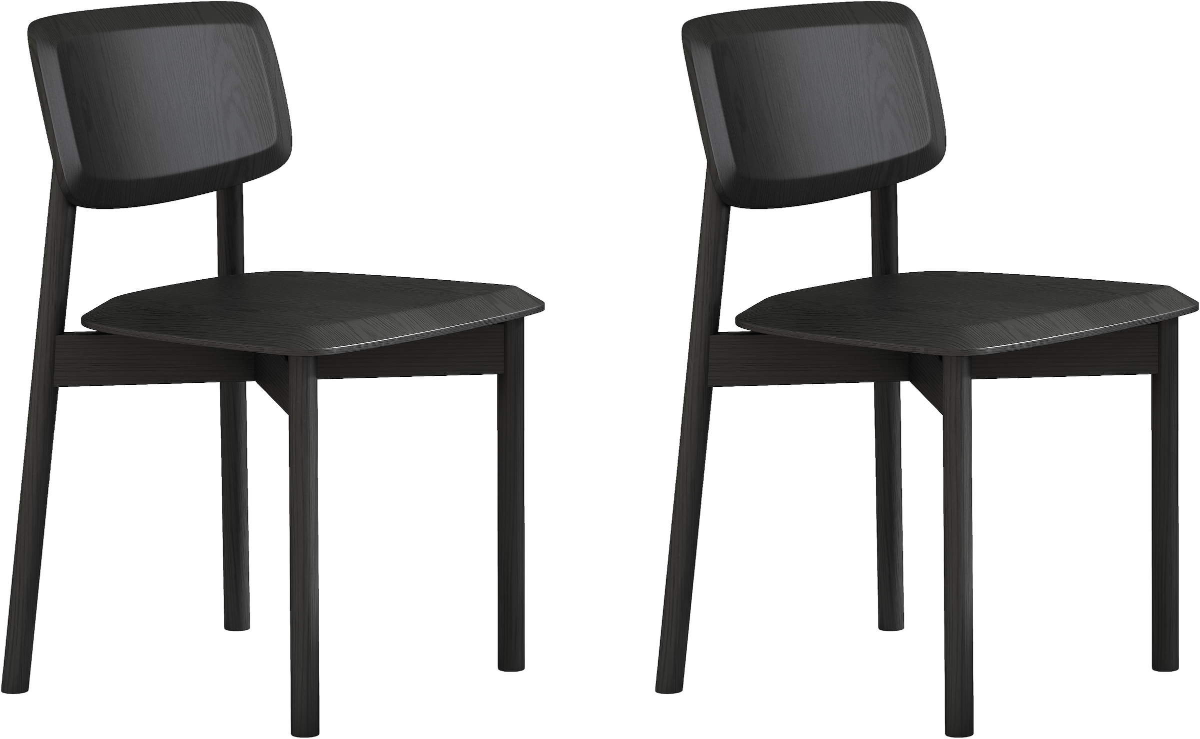 OTTO home Esszimmerstuhl "Grelia" (Set) 2 Stk.natürliche warme Eichenoptik, in zwei Farben, Sitzhöhe 46 cm