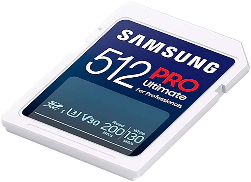 Samsung Speicherkarte »SD PRO Ultimate + USB Adapter«, (Video Speed Class 30 (V30)/UHS Speed Class 3 (U3) 200 MB/s Lesegeschwindigkeit)