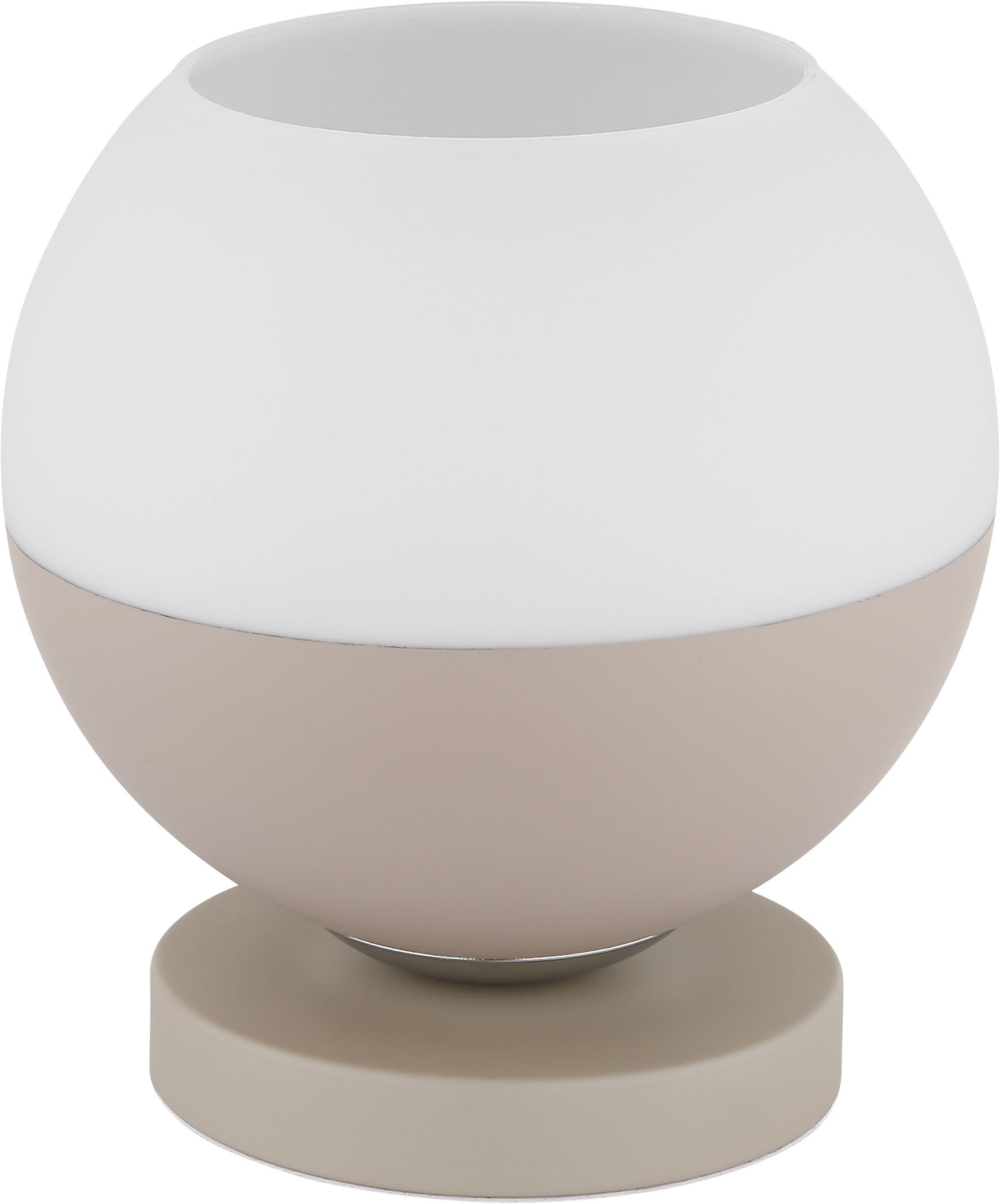 GLOBO LIGHTING Tischleuchte »RAGUSA« E27 1 Stk. Sandfarbene Tischlampe Glaskugel, Wippschalter, E27