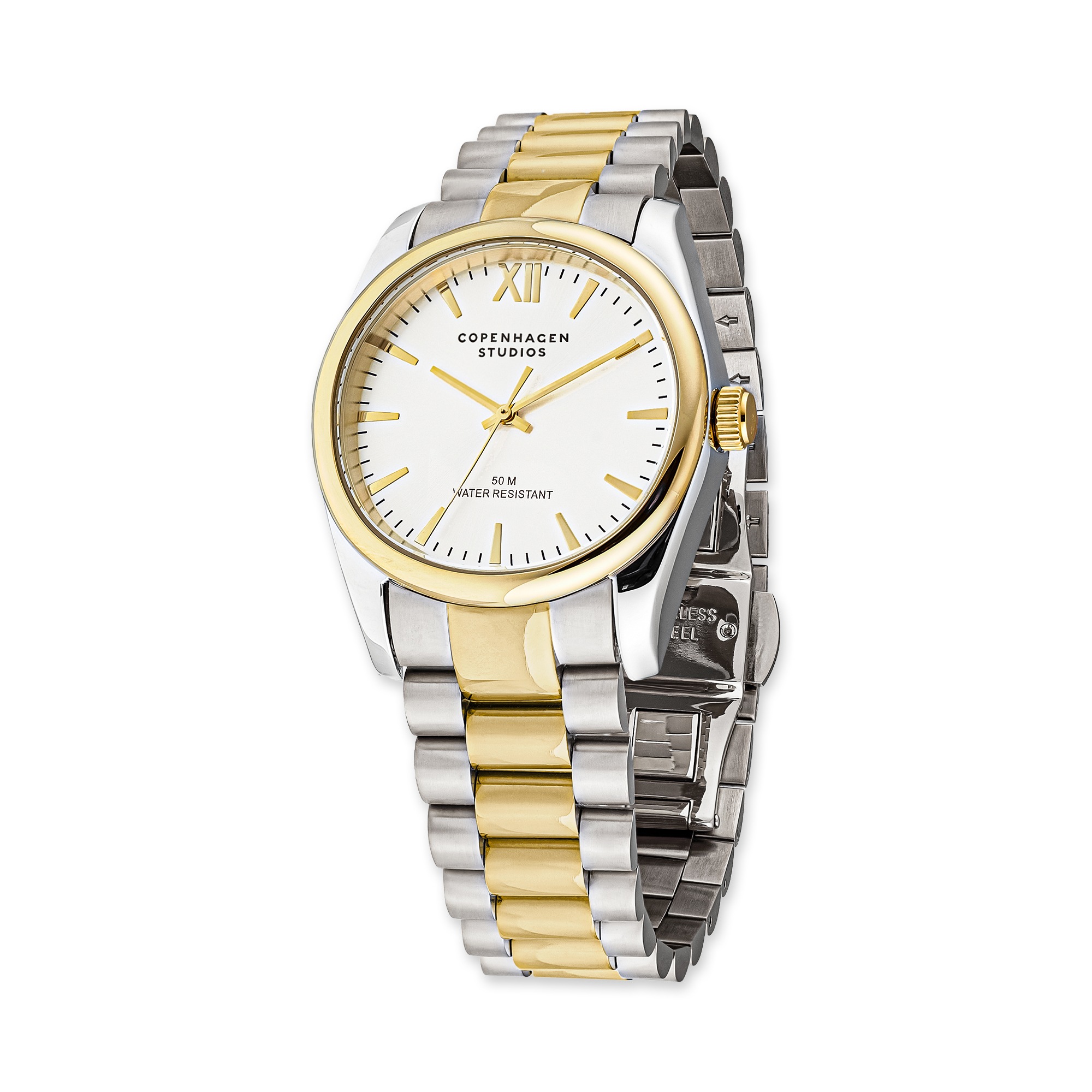 Copenhagen Studios Quarzuhr »Classic Round Watch« Armbanduhr, Damenuhr, Edelstahlarmband, analog