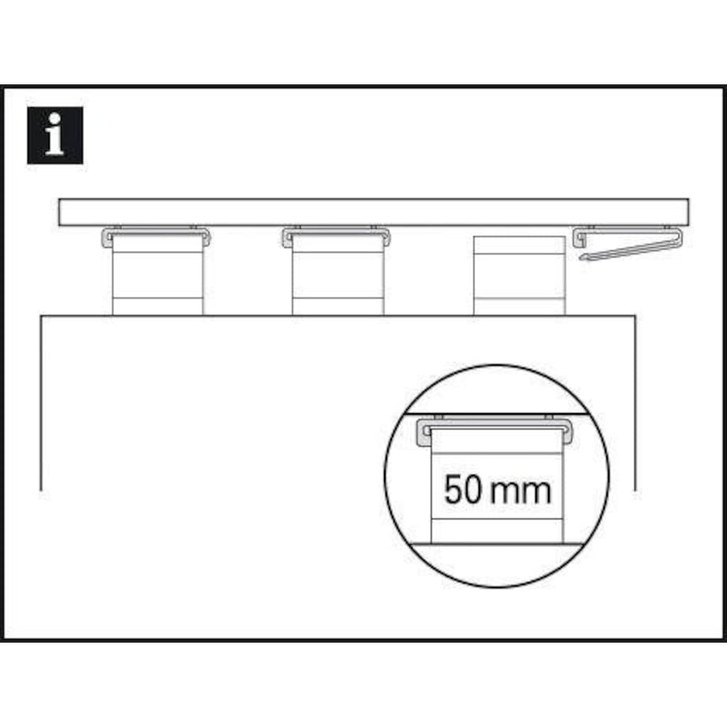 GARDINIA Klick-Gleiter »Schlaufenleiter«, (10 St.), Serie Flächenvorhang-Technik Atlanta 3-läufig