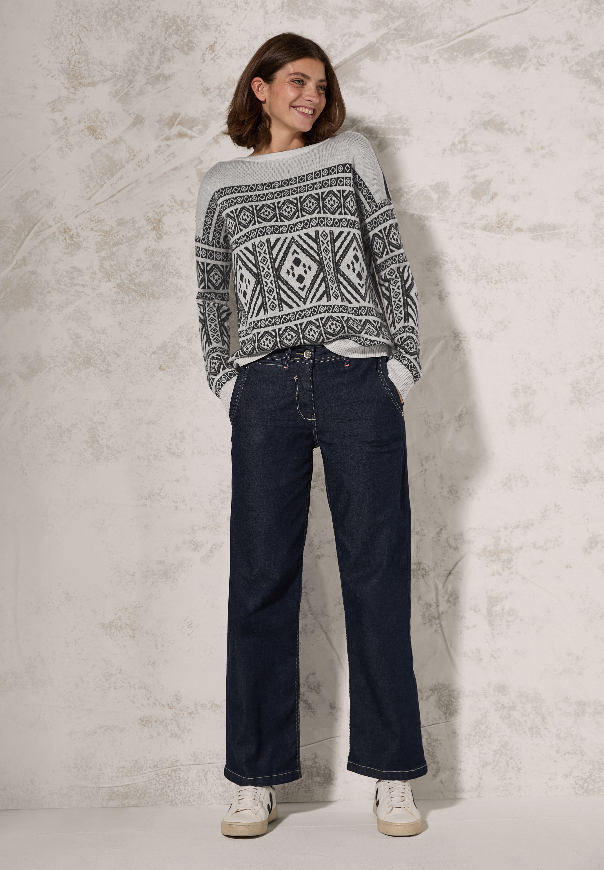 Thumbnail - Cecil Longsweatshirt mit U-Boot-Ausschnitt