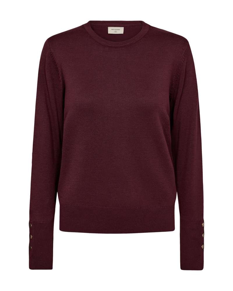 FREEQUENT Strickpullover "FQKATIE-PULLOVER" mit Zierknöpfen