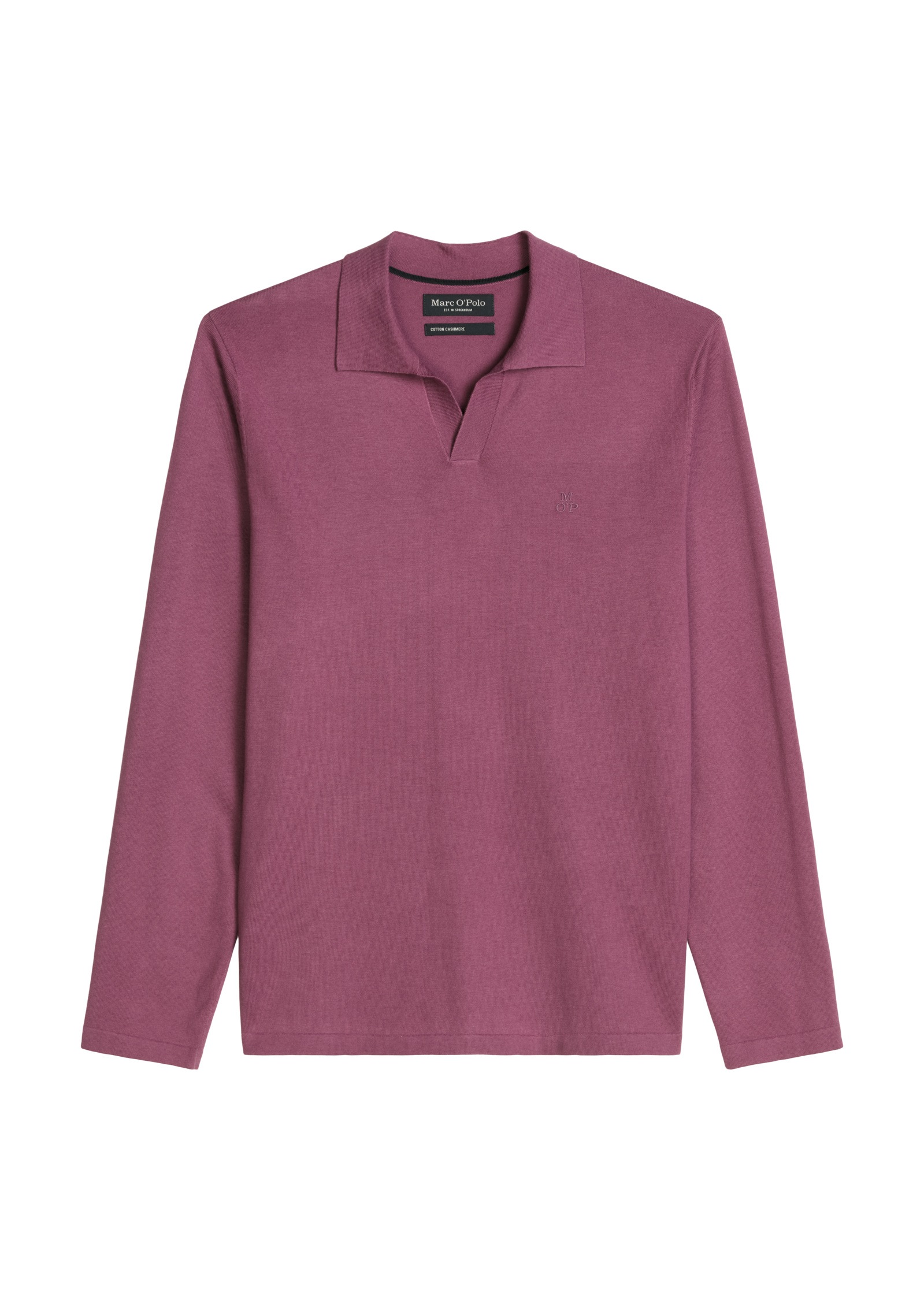 Marc O'Polo Langarm-Poloshirt »aus Bio-Baumwoll-Kaschmir-Mix«