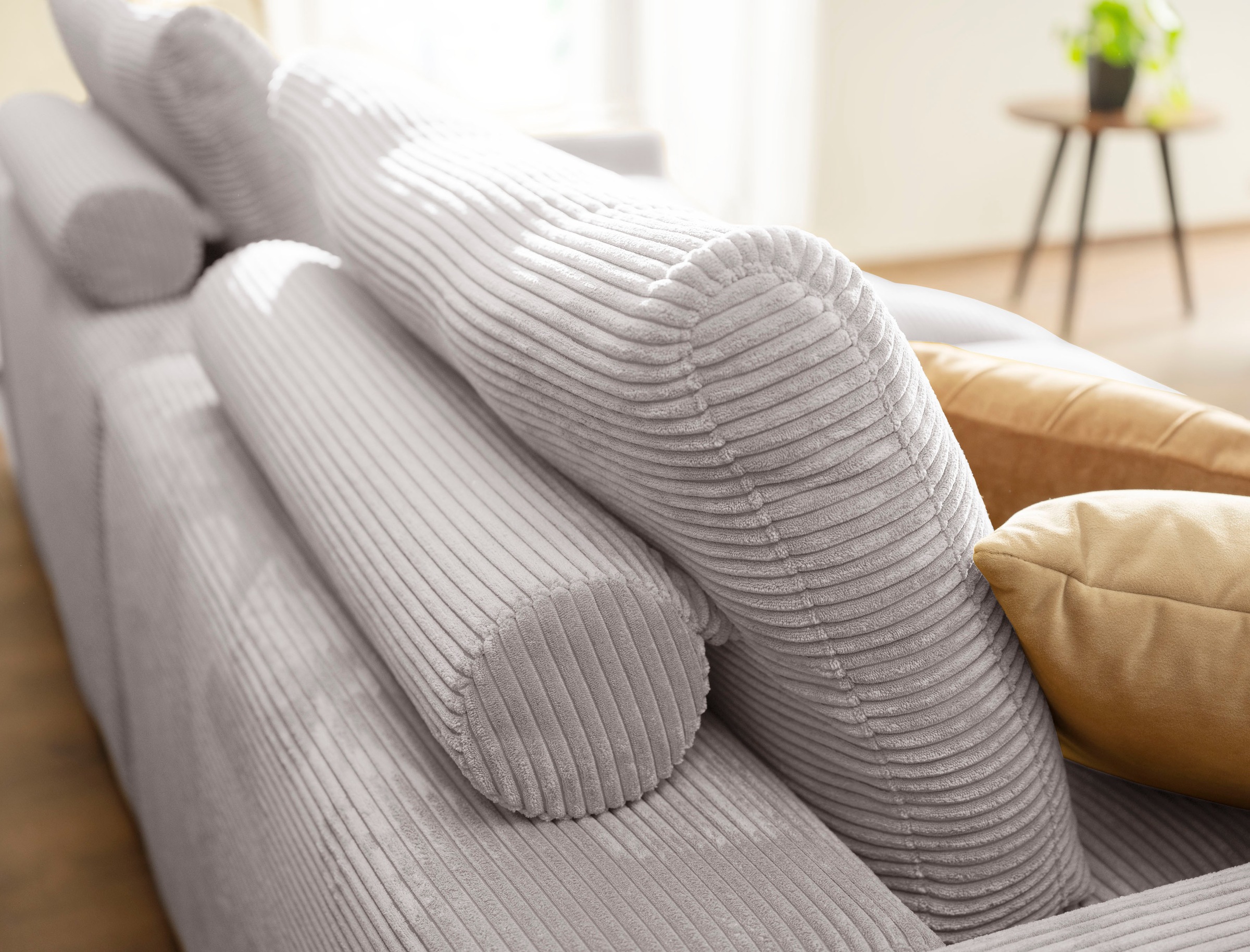 alina Big-Sofa »Sandy«, 296 cm breit und 98 cm tief, in modernem Cordstoff