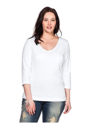 Sheego 3/4-Arm-Shirt »Große Größen«, aus reiner Baumwolle kaufen