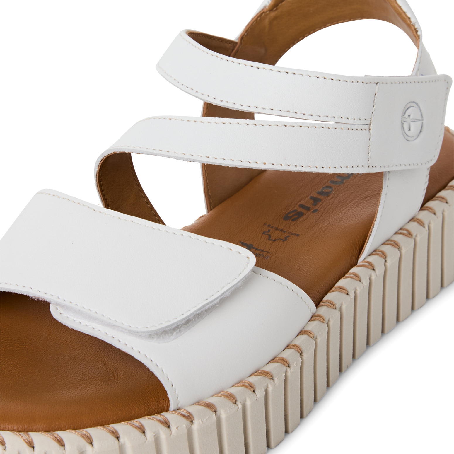 Tamaris Sandalette, Riemchensandale, Sommerschuh mit geriffelter Plateausoh günstig online kaufen
