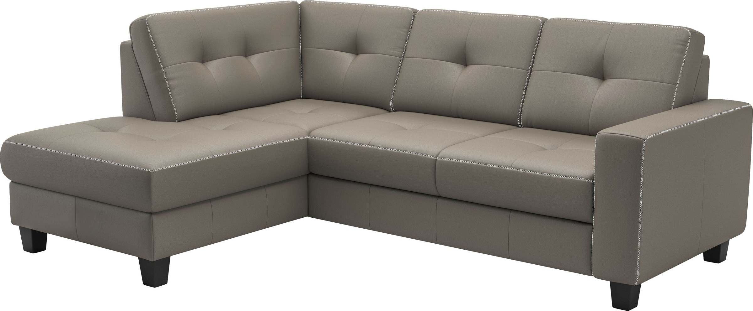 Places of Style Ecksofa »Varese«, wahlweise mit Bettfunktion und Bettkasten