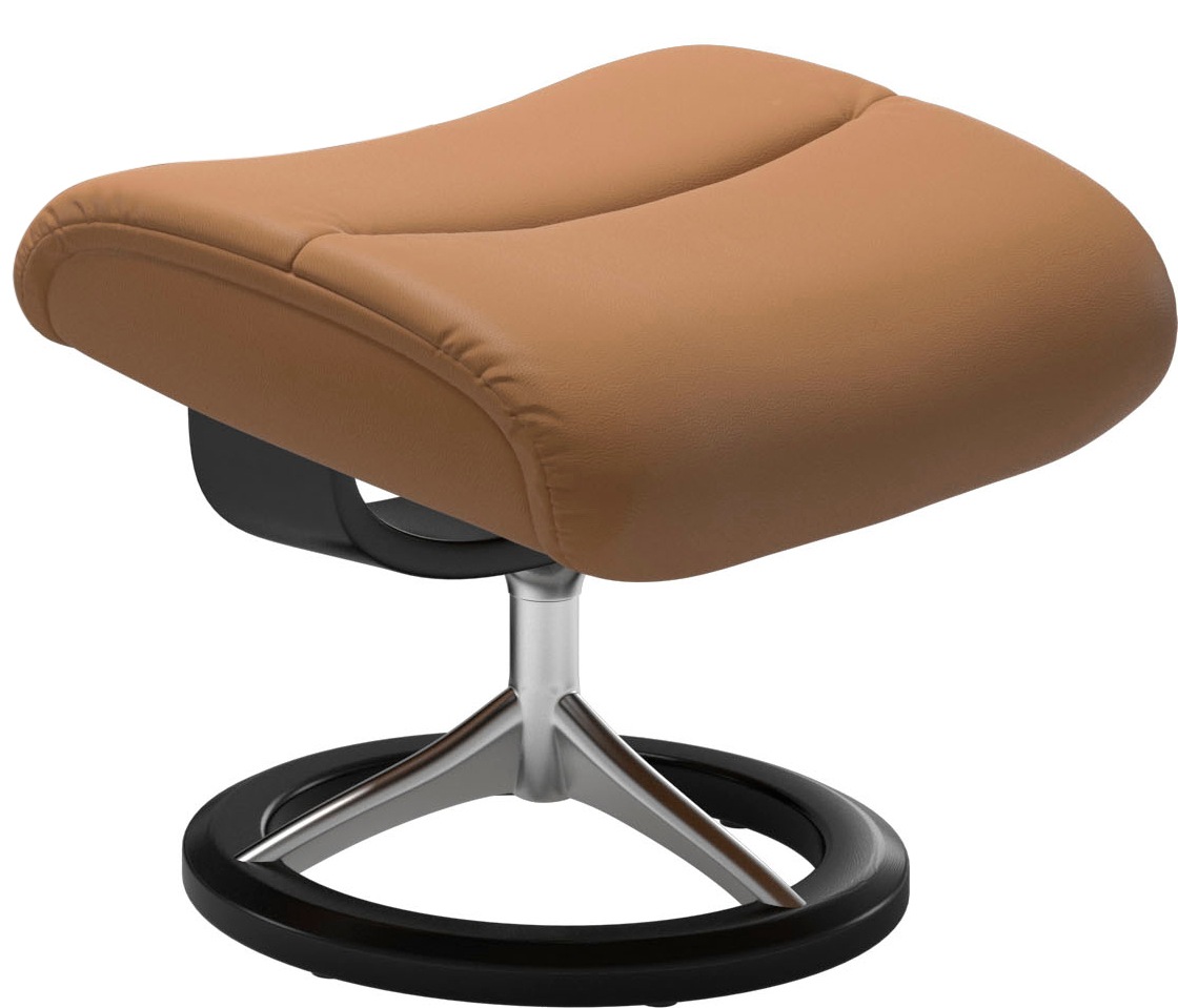 Stressless® Relaxsessel »View«, (Set, Relaxsessel mit Hocker), mit Signature Base, Größe M,Gestell Schwarz