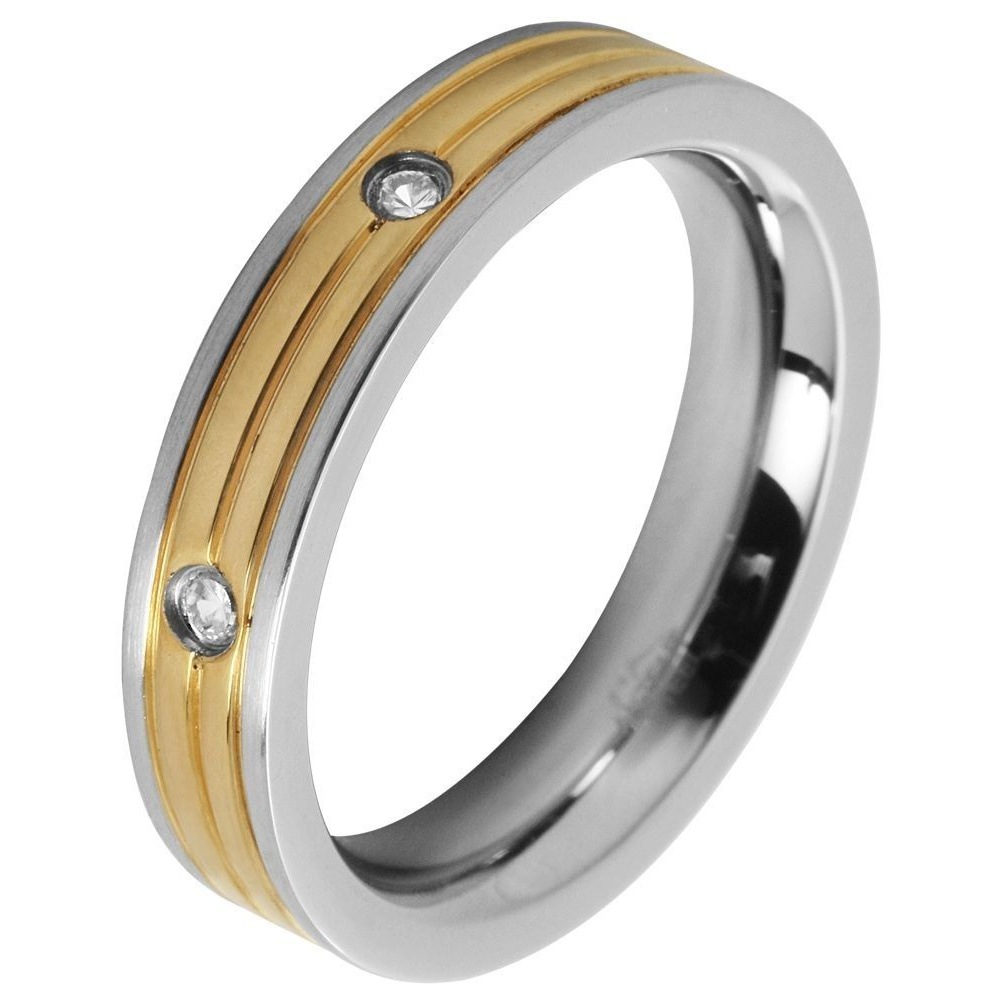 Fingerring ADELIA´S "Damen Ring aus Edelstahl mit Zirkonia" Gr. 52, silber, Fingerringe, Damen, 52, Edelstahl, Fingerring 3