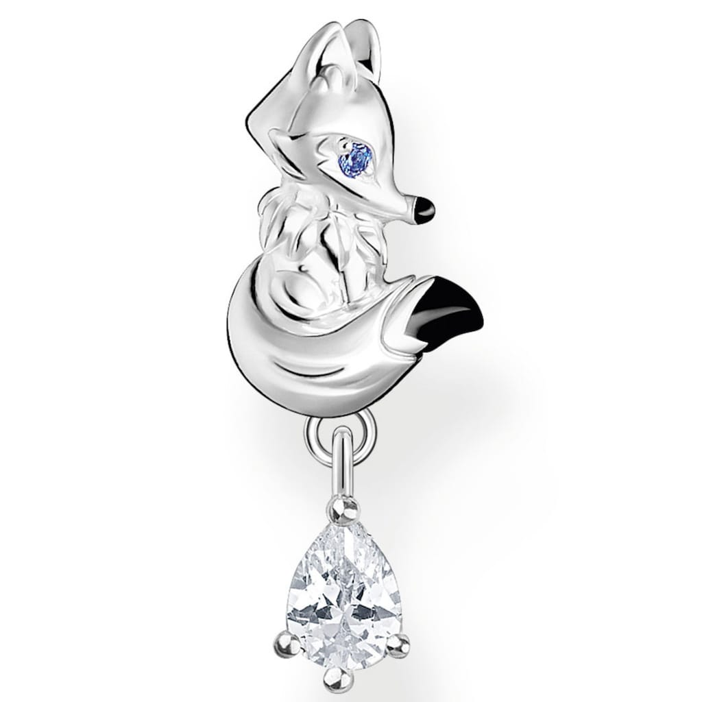 THOMAS SABO Single-Ohrstecker »Fuchs mit weißem Stein, H2257-041-7«