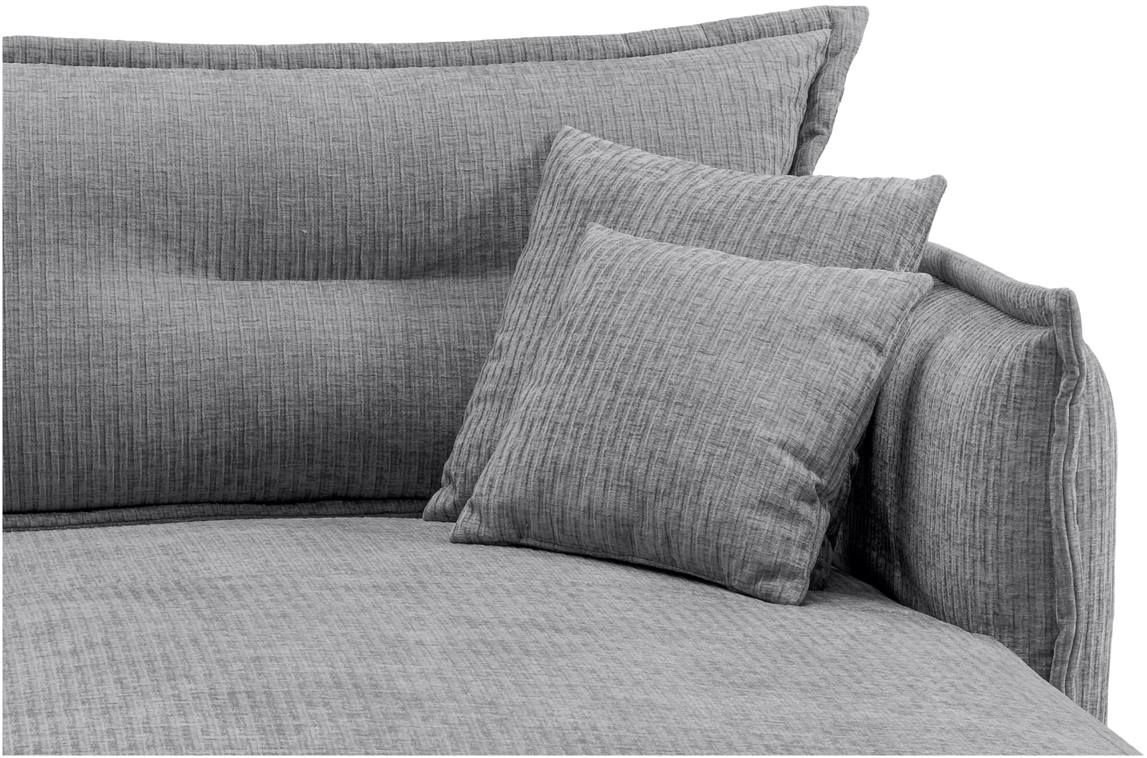 INOSIGN Ecksofa »Lazio modern und bequem, schmale Armlehnen, tolle Detailverarbeitung«, mit buchefarbenem Holzfuß