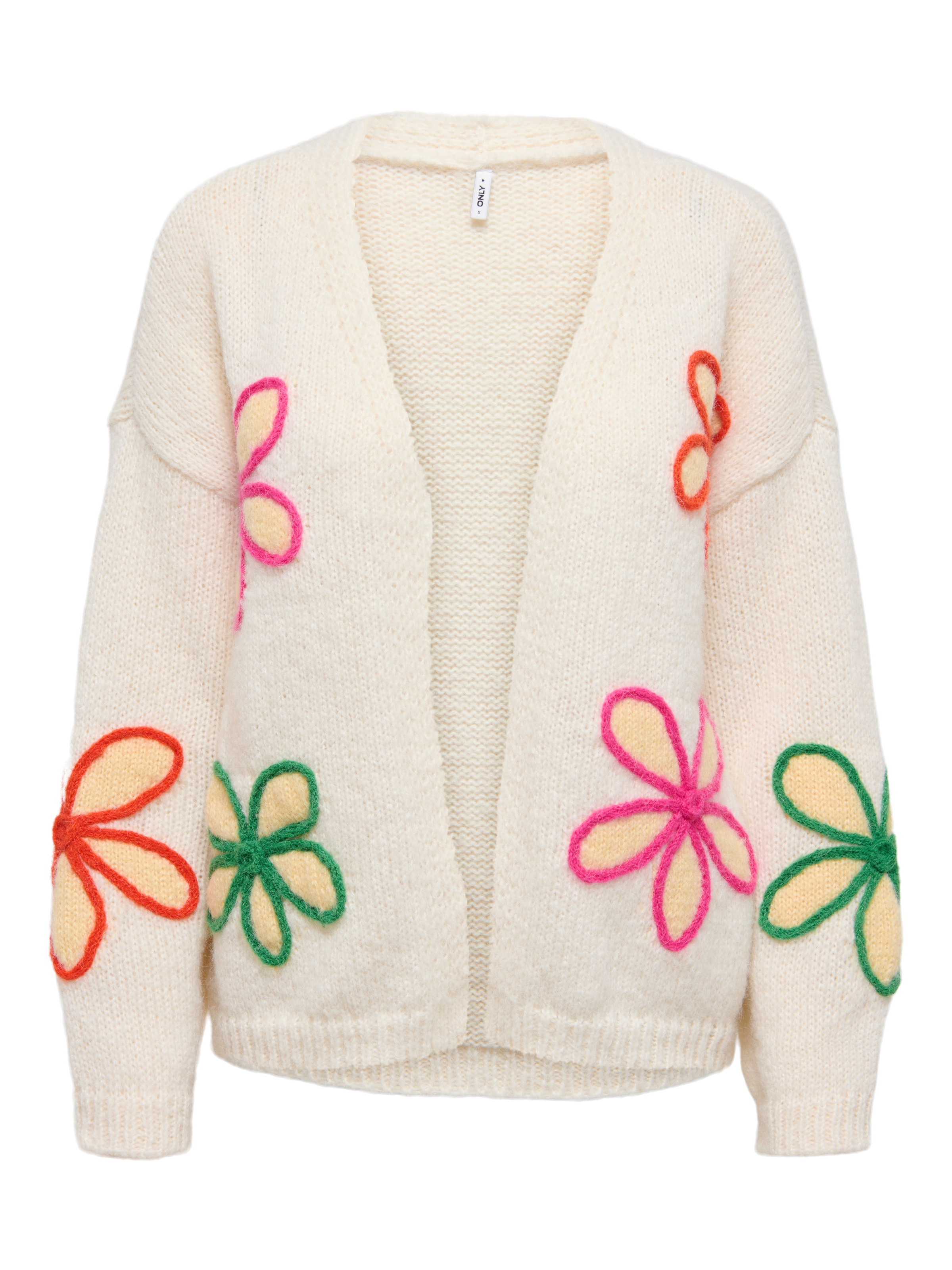 ONLY Strickjacke "ONLMARNIA LIFE LS FLOW OPEN CARD CS KNT" mit 3D-Stickerei günstig online kaufen