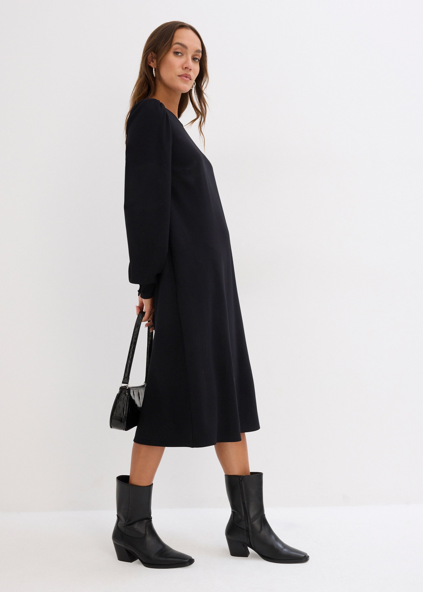 bonprix Jerseykleid »Jerseykleid aus Punto di Roma« Jerseykleid aus Punto di Roma