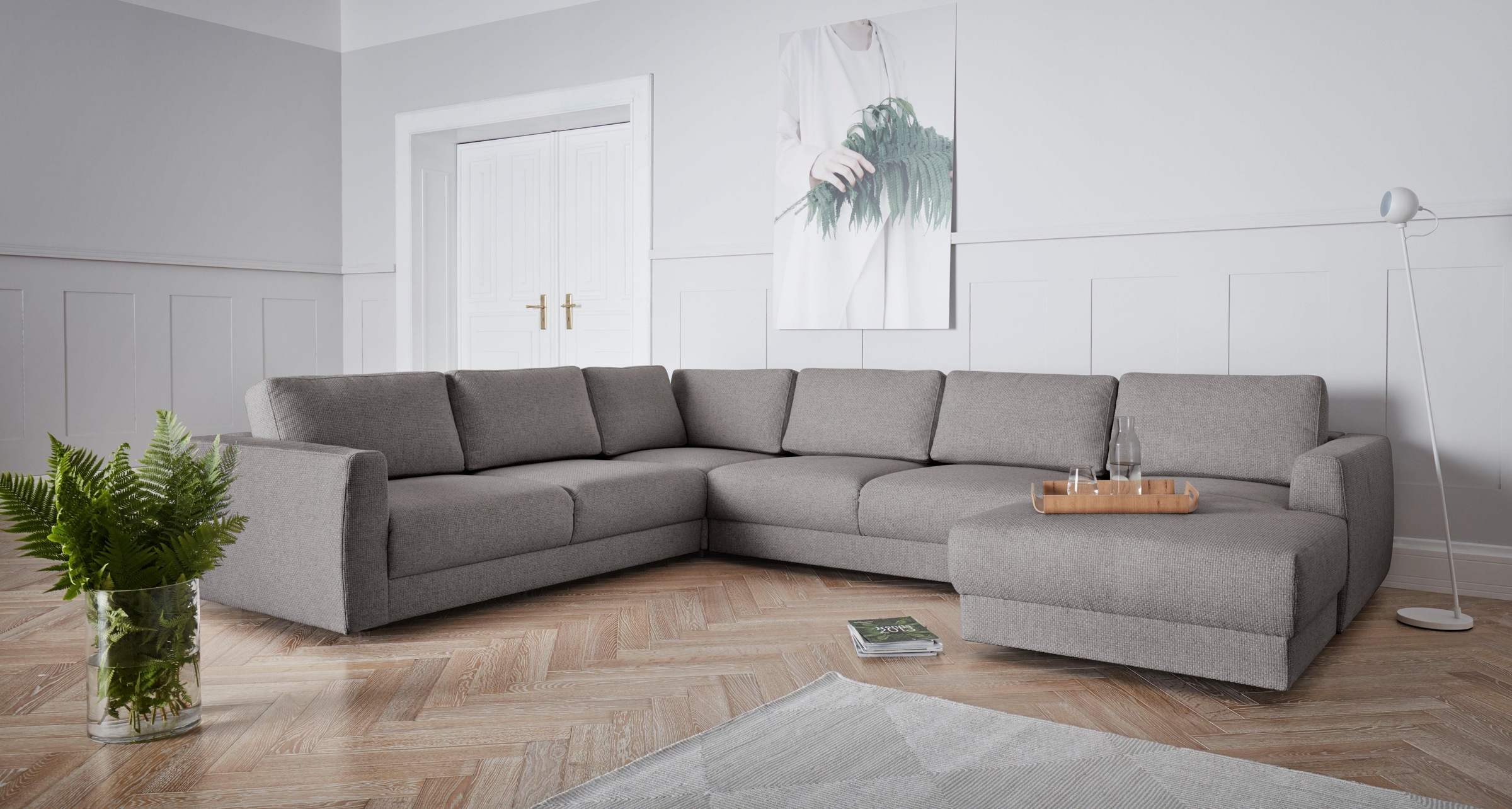 Home affaire Wohnlandschaft "Hobro U-Form" in 3 Bezugsqualitäten in vielen günstig online kaufen