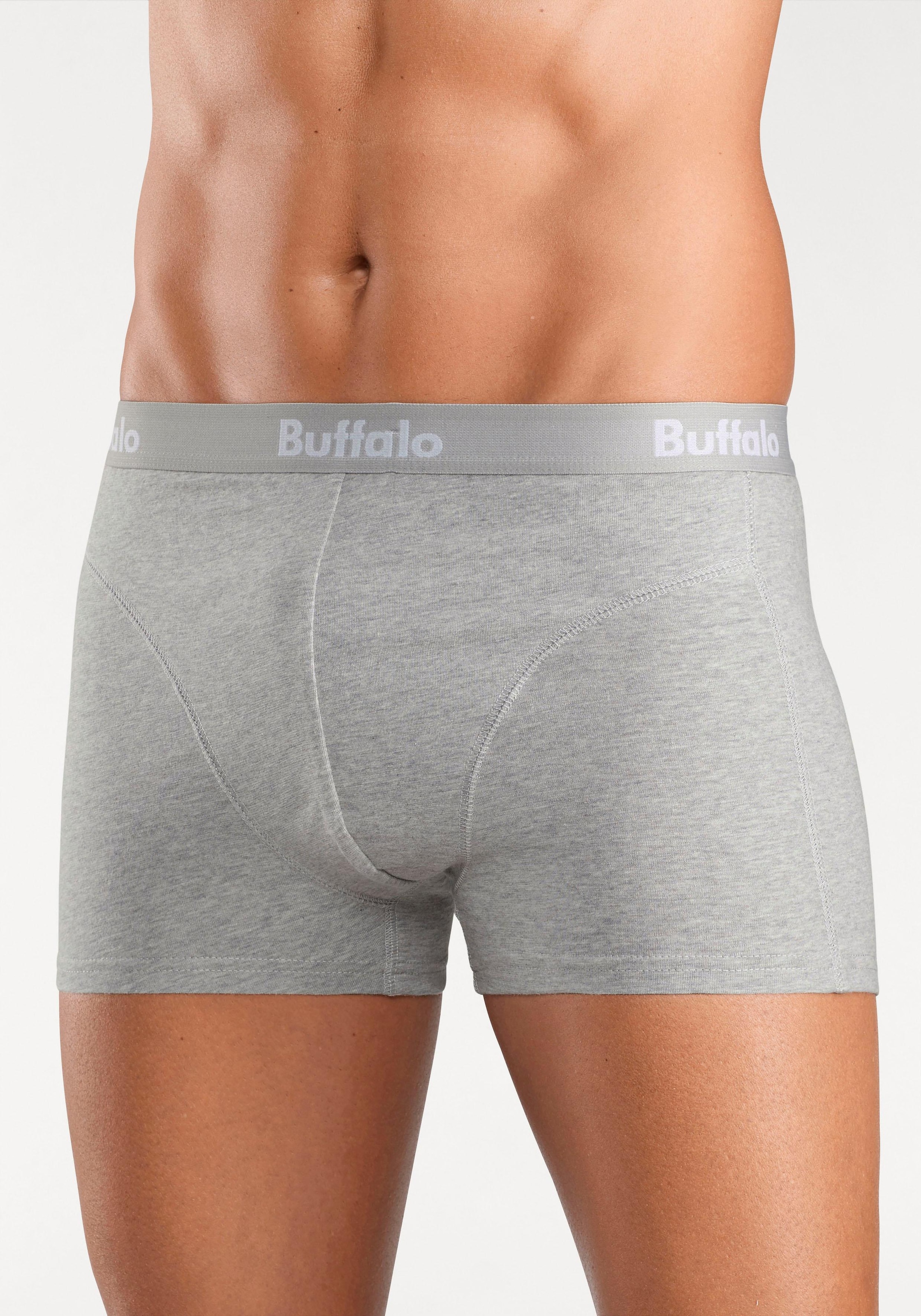 Buffalo Boxer »Boxershorts für Herren«, (Packung, 3 St.), mit Overlock-Nähten vorn