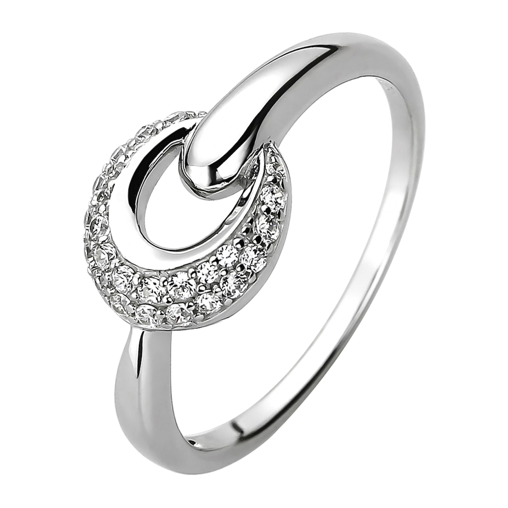 JOBO Fingerring 925 Silber mit 25 Zirkonia