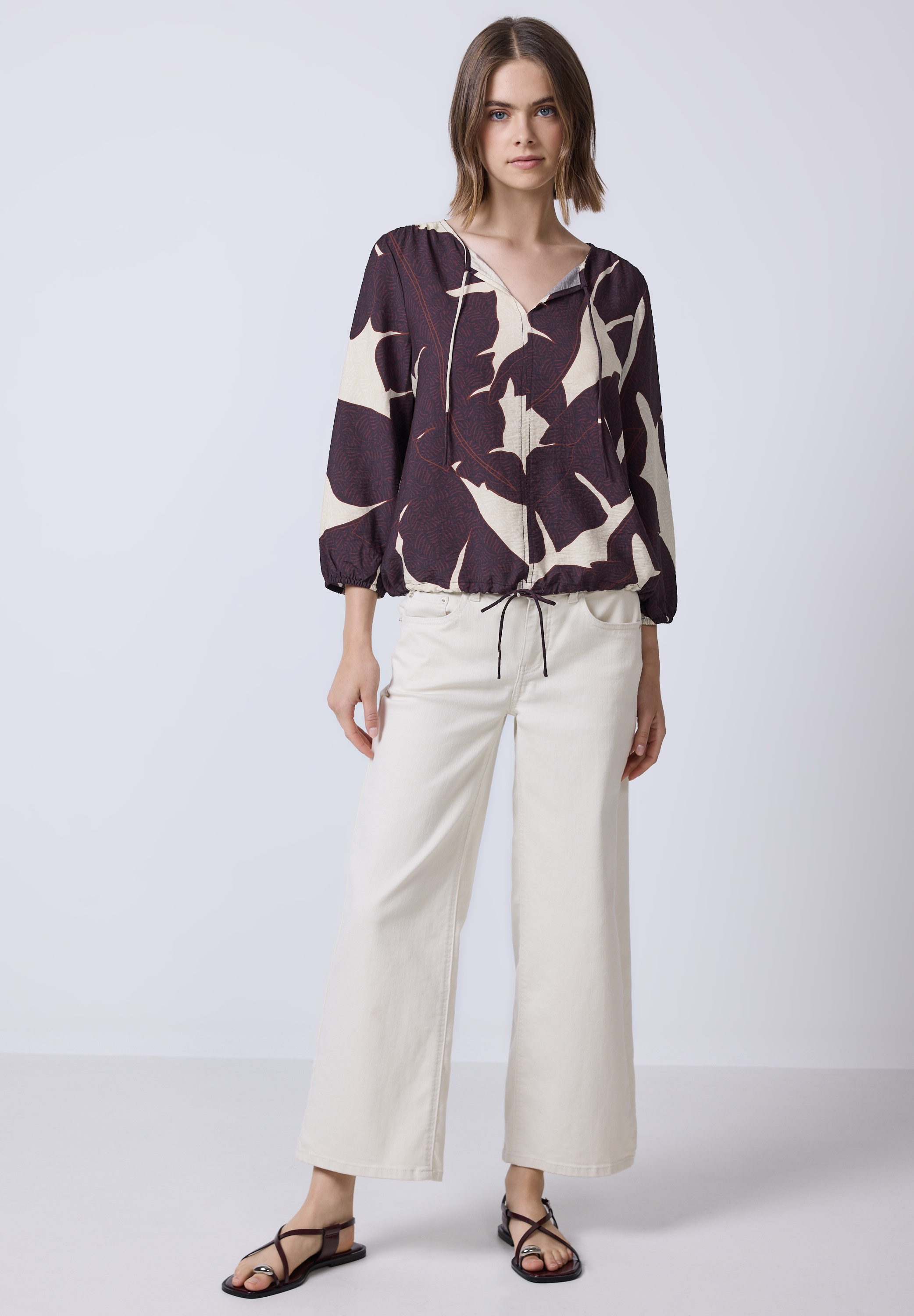 STREET ONE STUDIO Shirtbluse, mit Tunnelzug am Saum