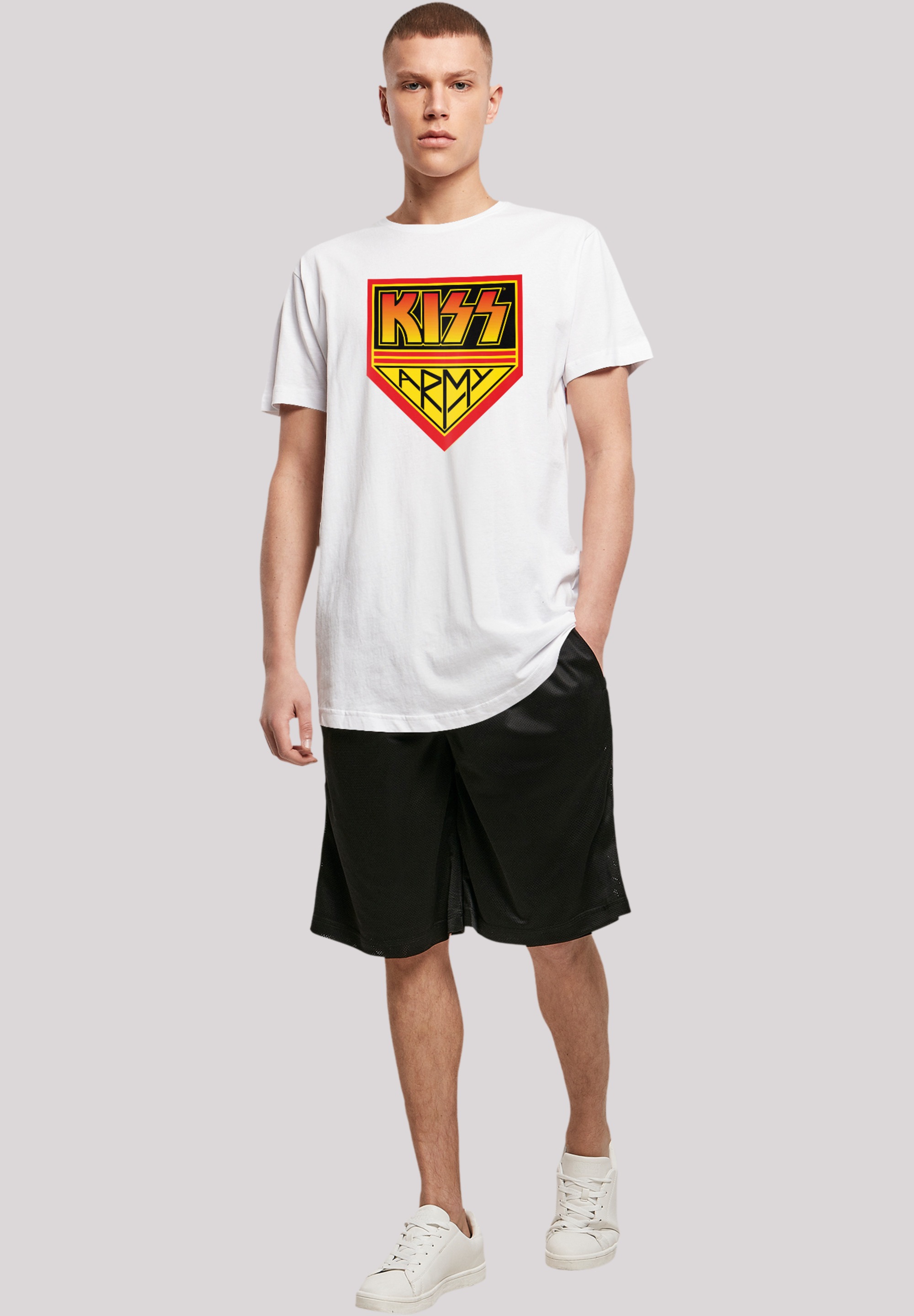 F4NT4STIC T-Shirt »Kiss Rock Band Army Logo«, Premium Qualität, Musik, By Rock Off