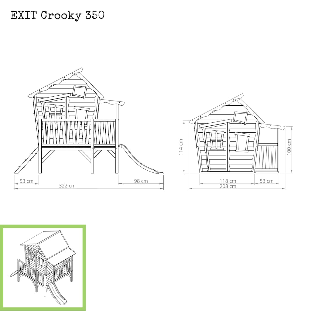 EXIT Spielturm »Crooky 350«