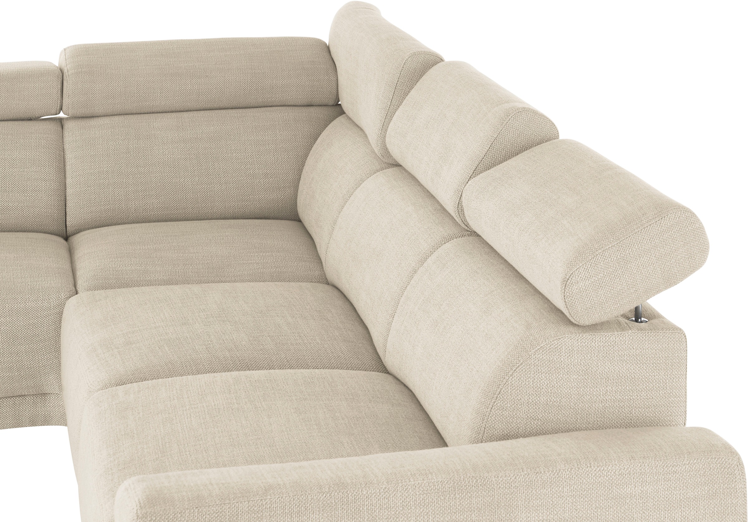 3C Candy Ecksofa »Greve Sofa immer mit manuelle Kopfteilverstellungen, modern, elegant«, wahlweise motorischer Sitzvorzug, bequem und zeitlos, L-Form