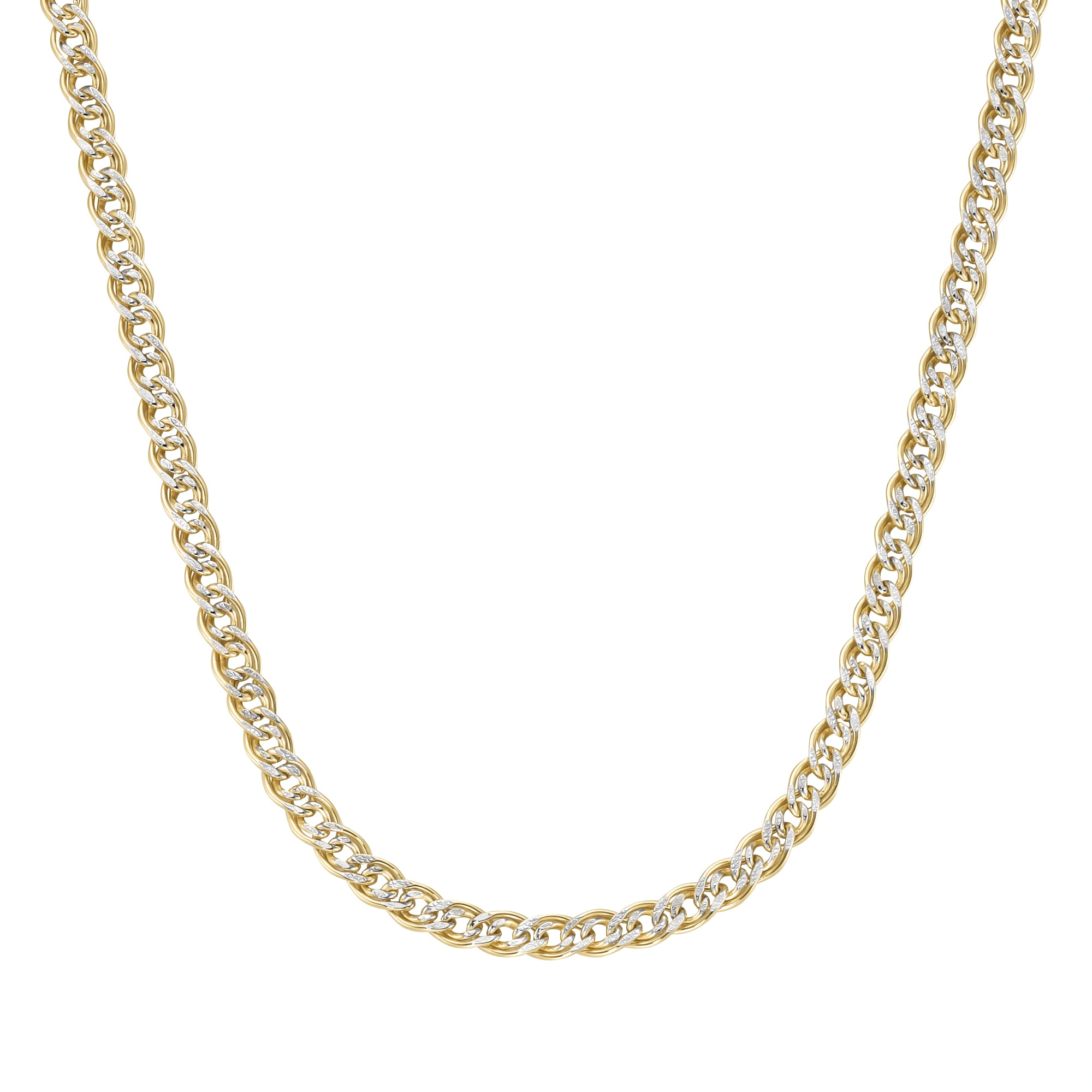 Goldkette »Doppel-Panzerkette, bicolor, Gold 585«