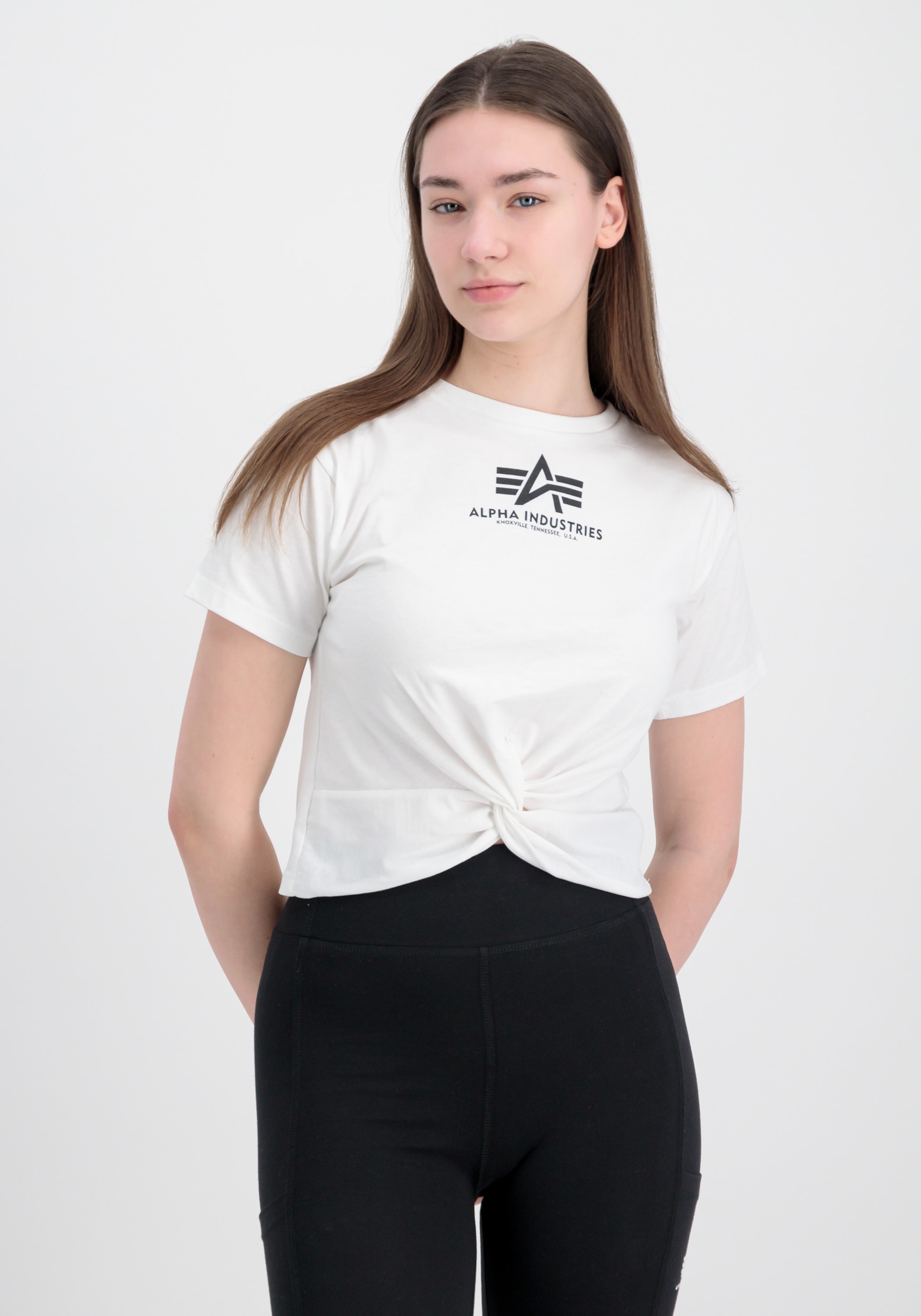 Alpha Industries Muscleshirt "Alpha Industries Women - T-Shirts Knotted Crop T-Shirt Women"