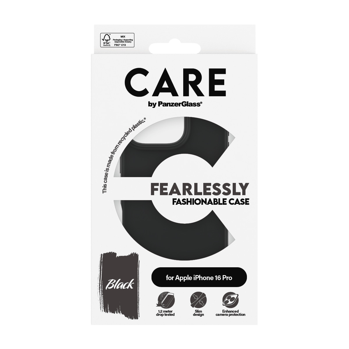 CARE by PanzerGlass Handyhülle »Fearlessly Fashionable Case für Apple iPhone 16 Pro«, Backcover, Schutzhülle, Handyschutzhülle, Case, Schutzcase, stoßfest