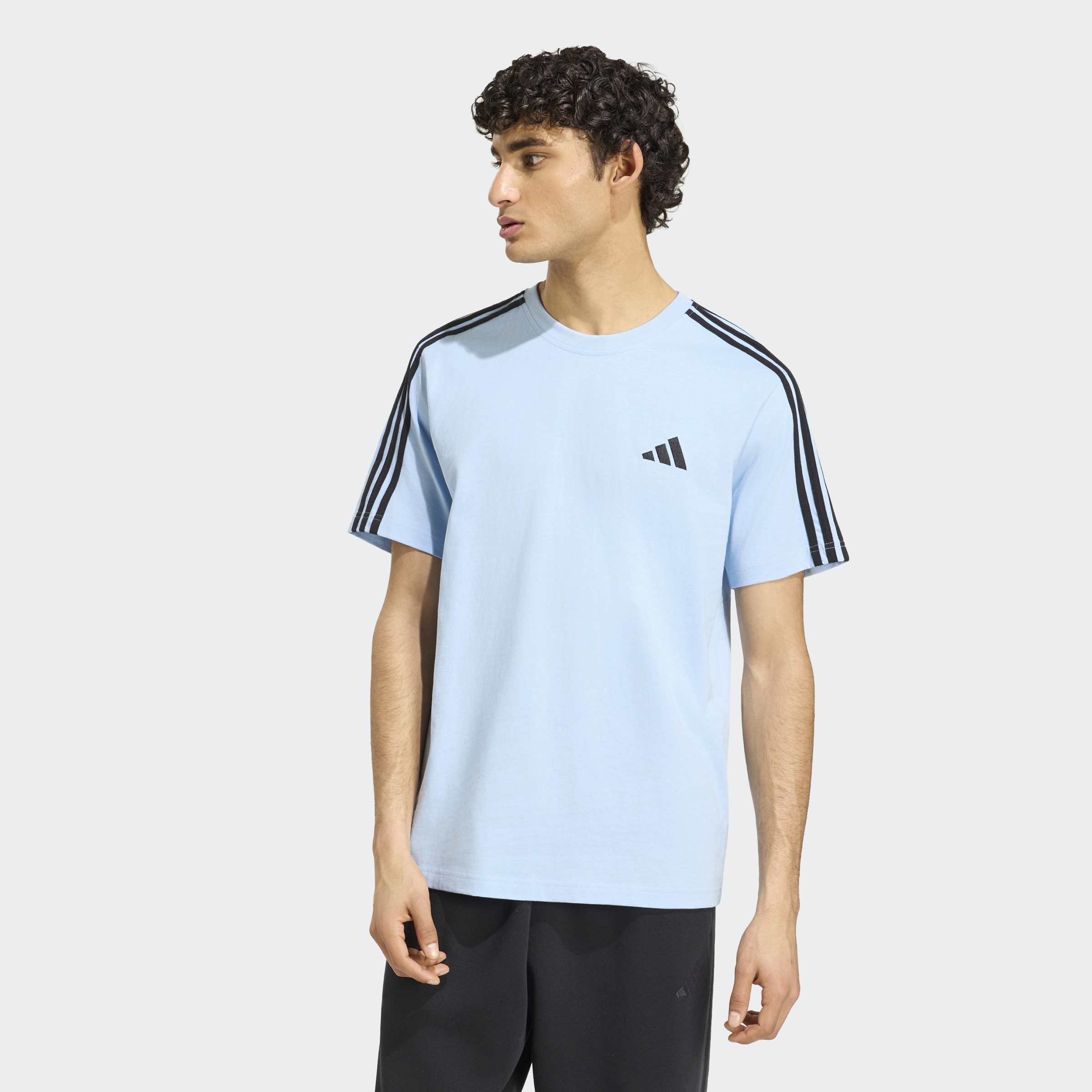 adidas Sportswear "ESSENTIALS 3-STREIFEN, SINGLE JERSEY, BRANDING LINKE SCHULTER"