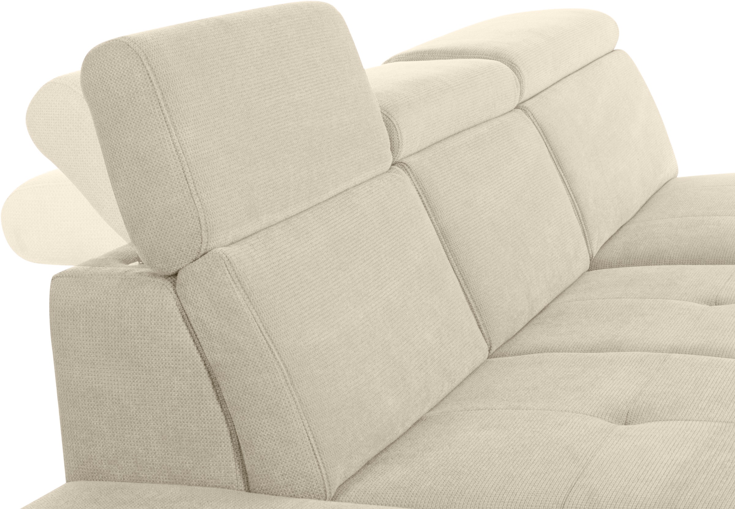 INOSIGN Ecksofa »Cardiz L-Form«, inkl.Kopfteilverstellung und Federkern wahlweise mit Bettfunktion