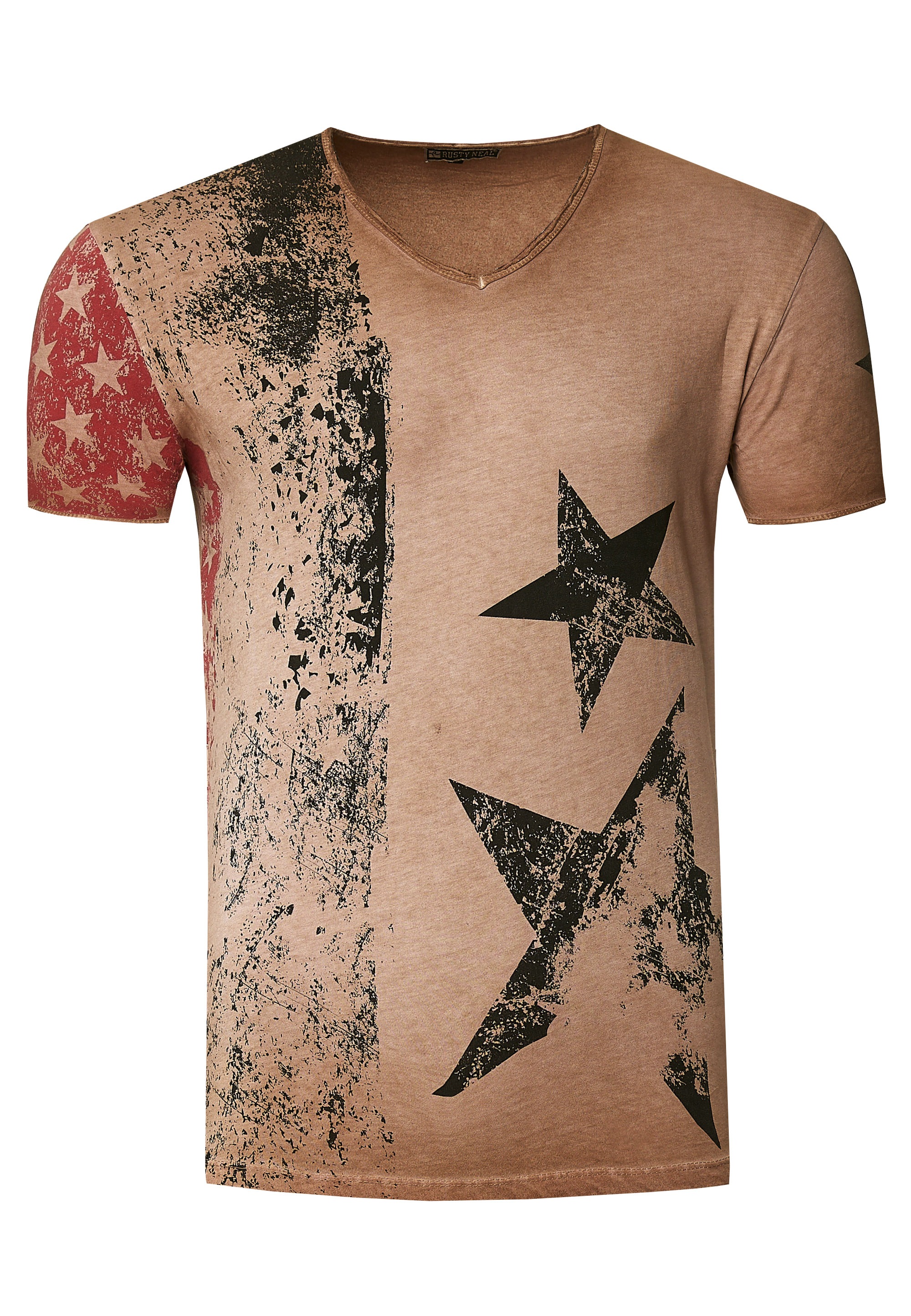 Thumbnail - Rusty Neal T-Shirt, mit V-Neck