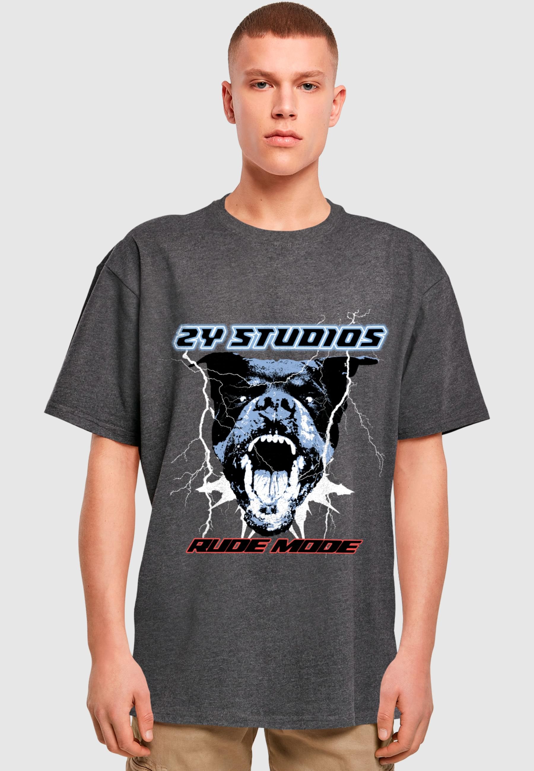 2Y Studios T-Shirt »2Y Studios Herren Rottweiler Oversize Tee«, (1 tlg.)